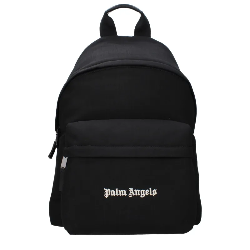 Palm Angels Black Fabric Backpack made by Palm Angels