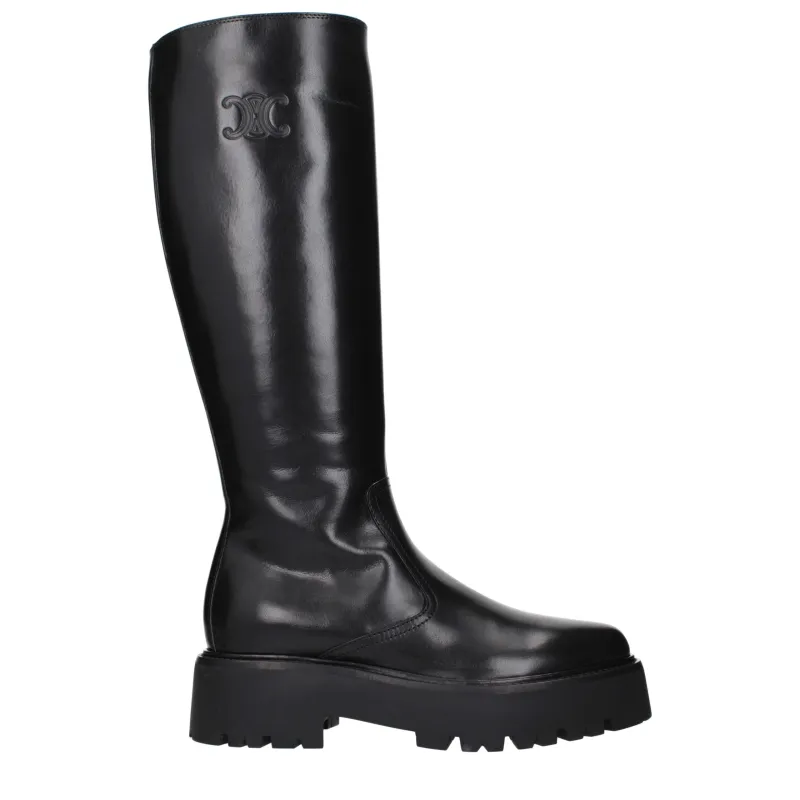 Celine Black Leather Ankle Boots sold by Siebentaschen