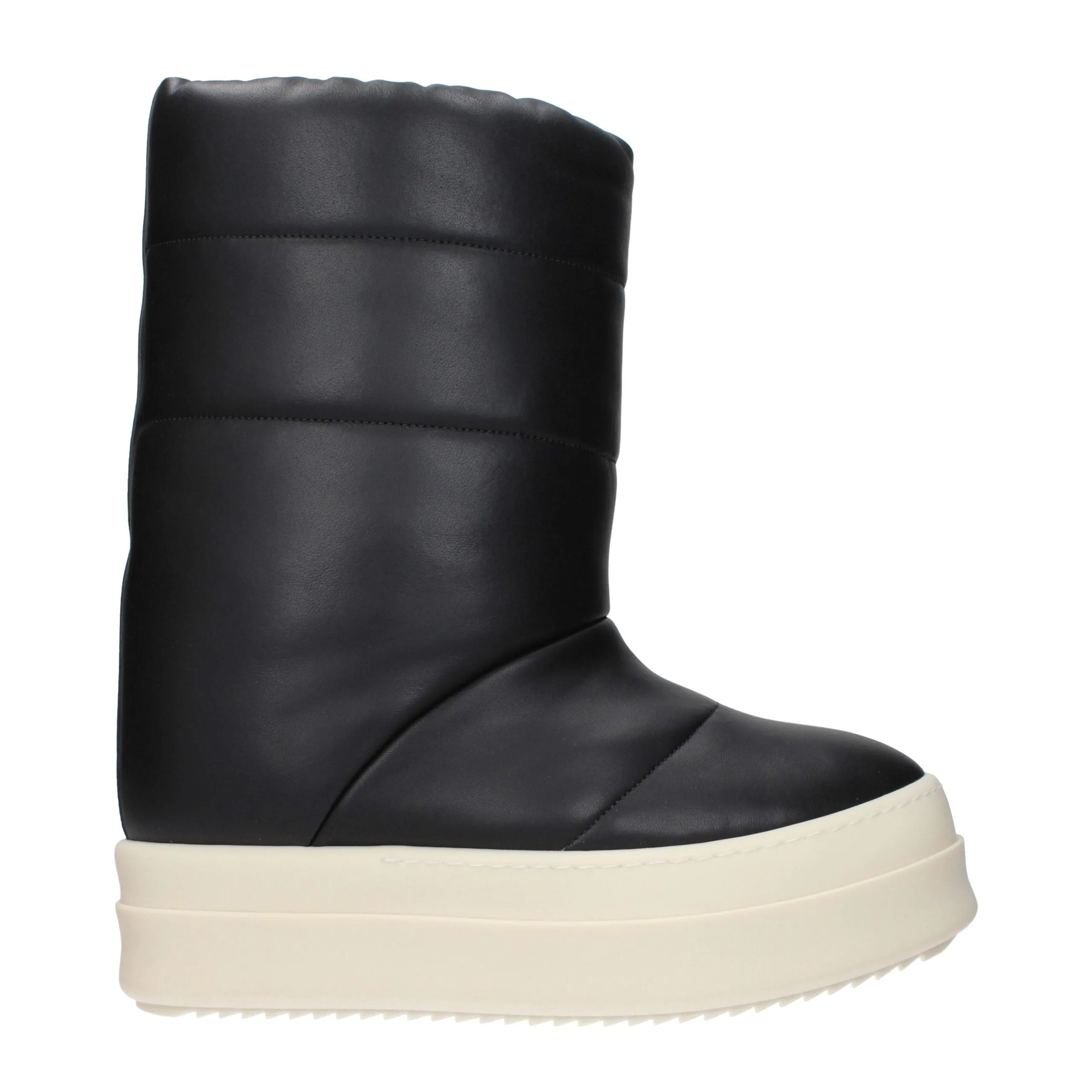 Rick Owens Black Leather Ankle Boots sold by Siebentaschen