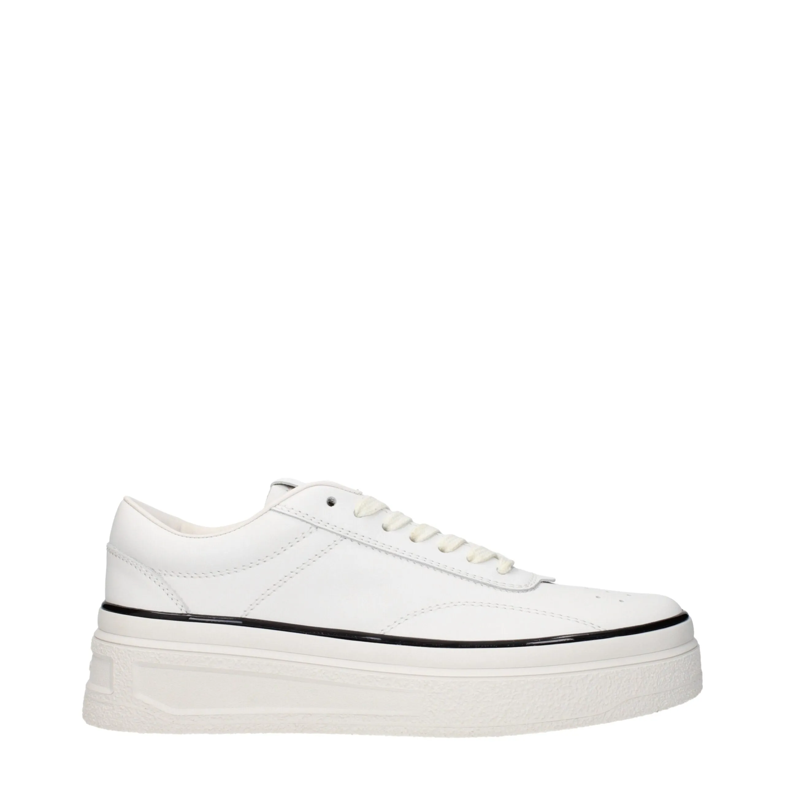 Jil Sander White Leather Platform Sneakers sold by Siebentaschen
