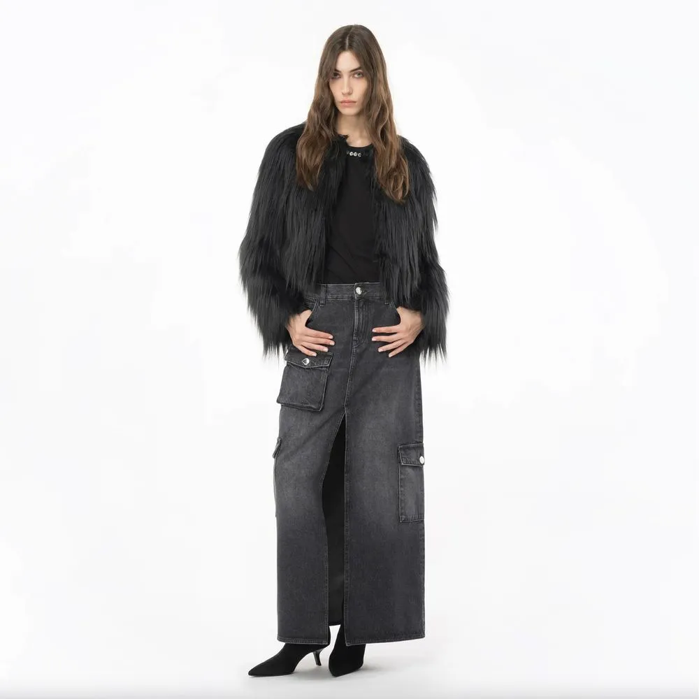 PINKO Black Cotton Skirt sold by Siebentaschen product image thumbnail 3