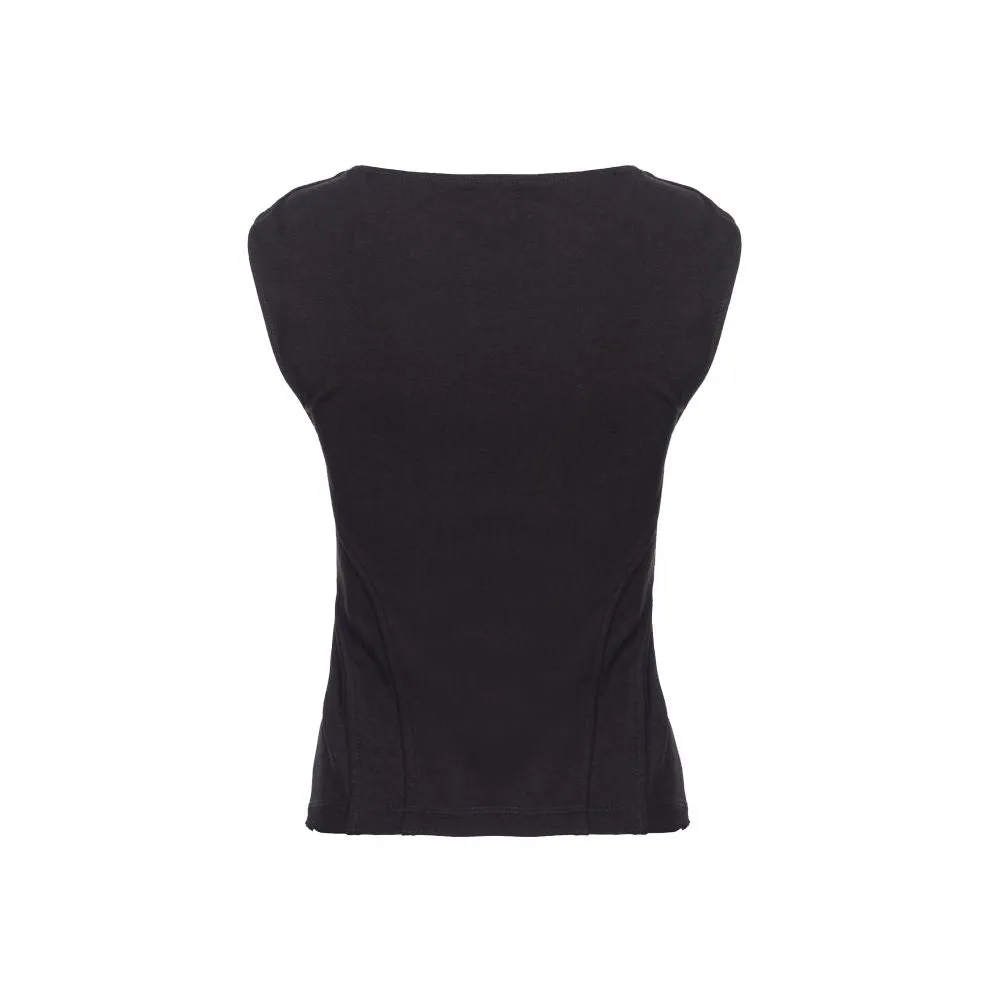 PINKO Black Viscose Women Top sold by Siebentaschen product image thumbnail 2