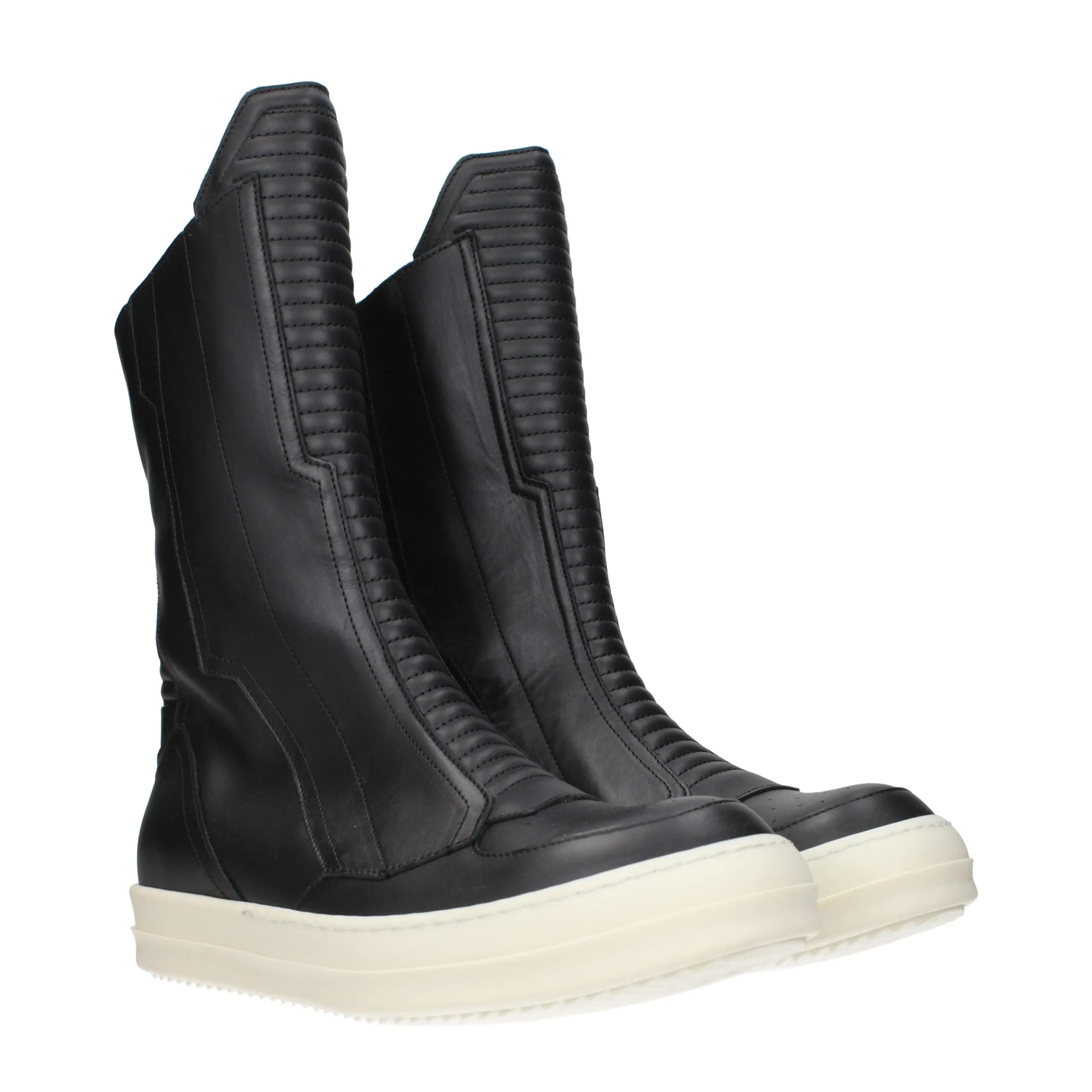 Rick Owens Black Leather Ankle Boots sold by Siebentaschen product image thumbnail 2