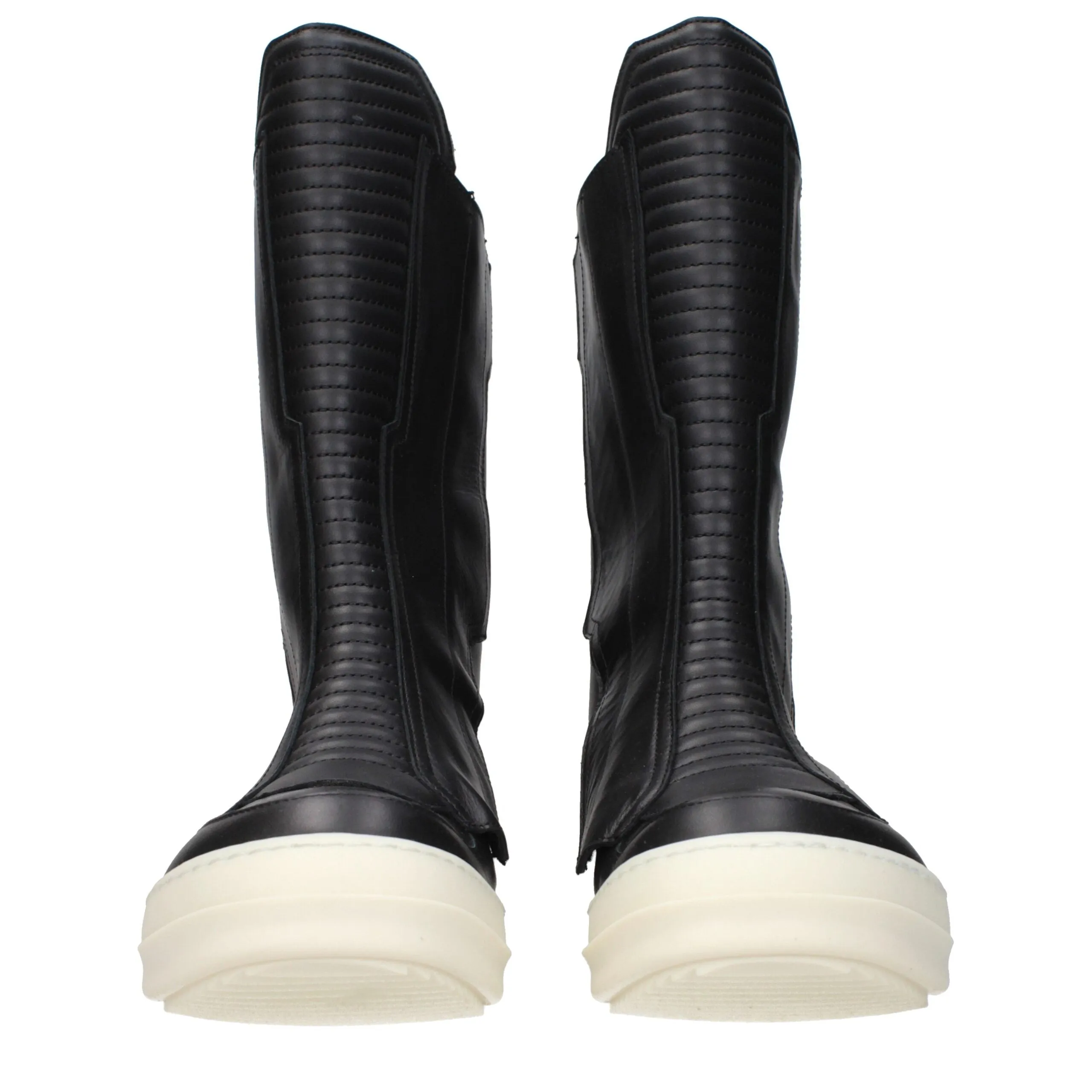 Rick Owens Black Leather Ankle Boots sold by Siebentaschen product image thumbnail 3