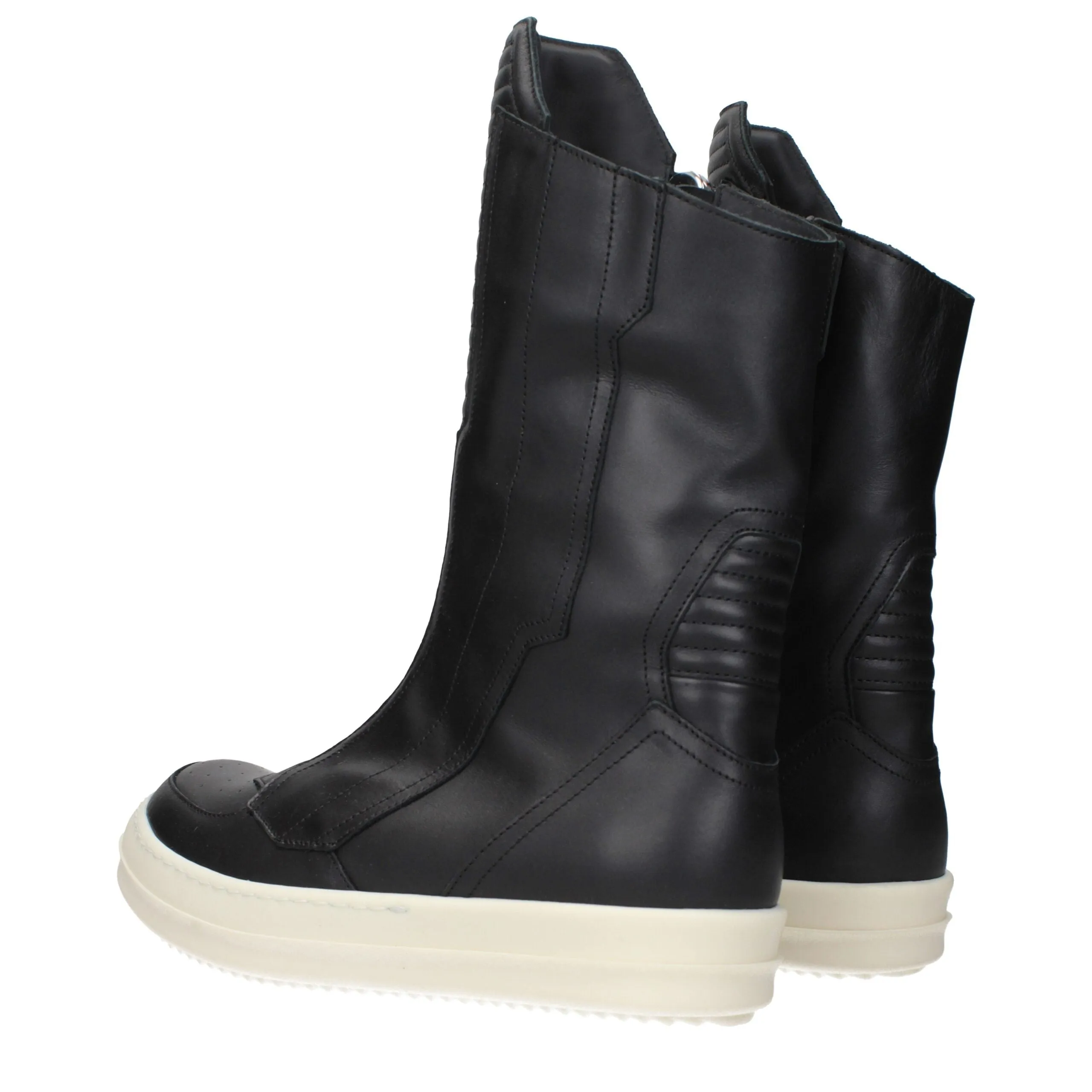 Rick Owens Black Leather Ankle Boots sold by Siebentaschen product image thumbnail 4