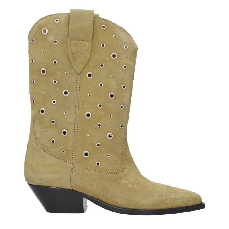 Isabel Marant Beige Leather Ankle Boots sold by Siebentaschen