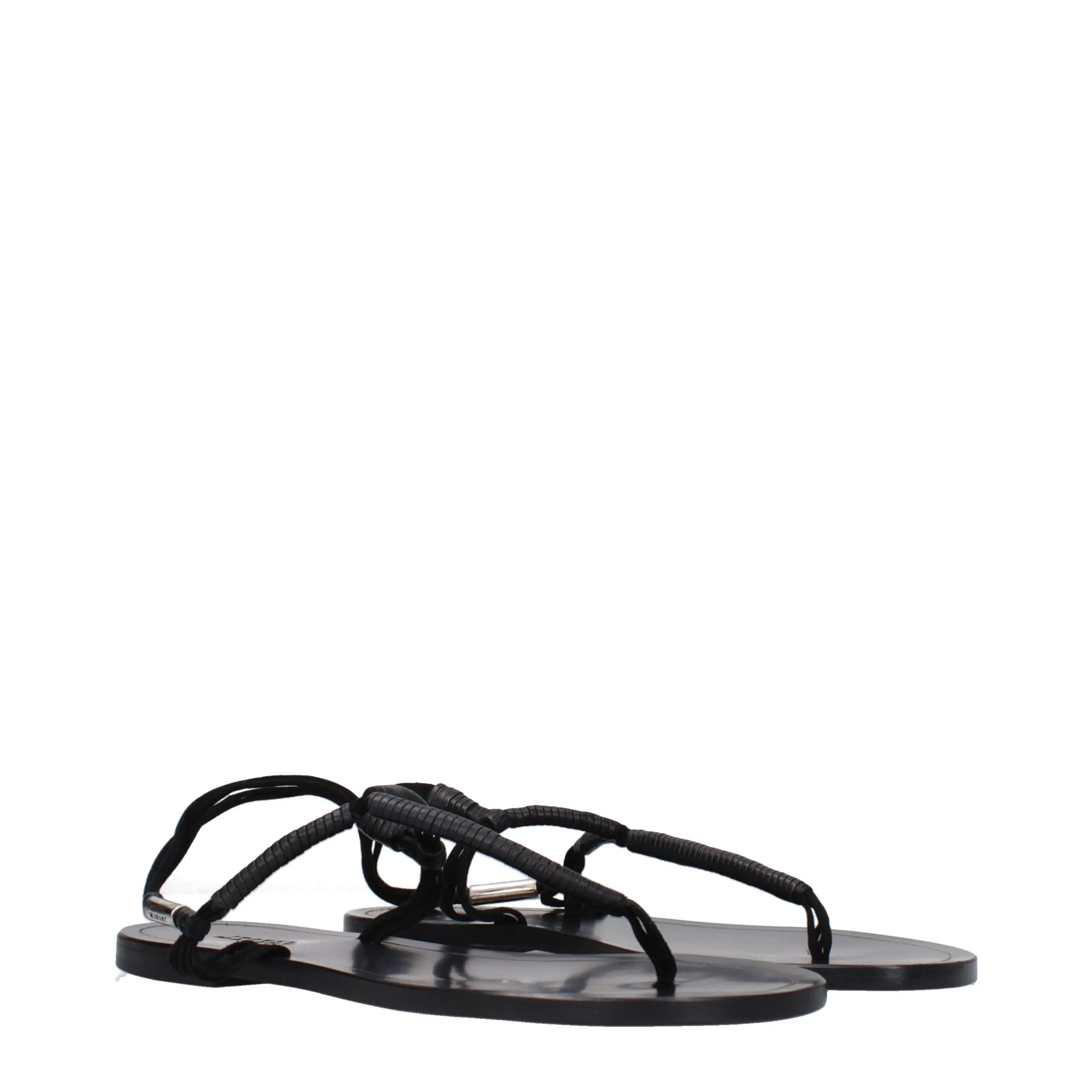 Isabel Marant Black Leather Flip-Flop Sandals sold by Siebentaschen product image thumbnail 2