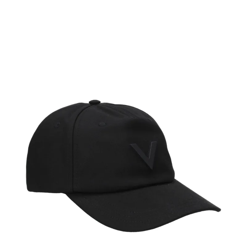 Valentino Garavani Black Cotton Cap (Baseball Hat) sold by Siebentaschen