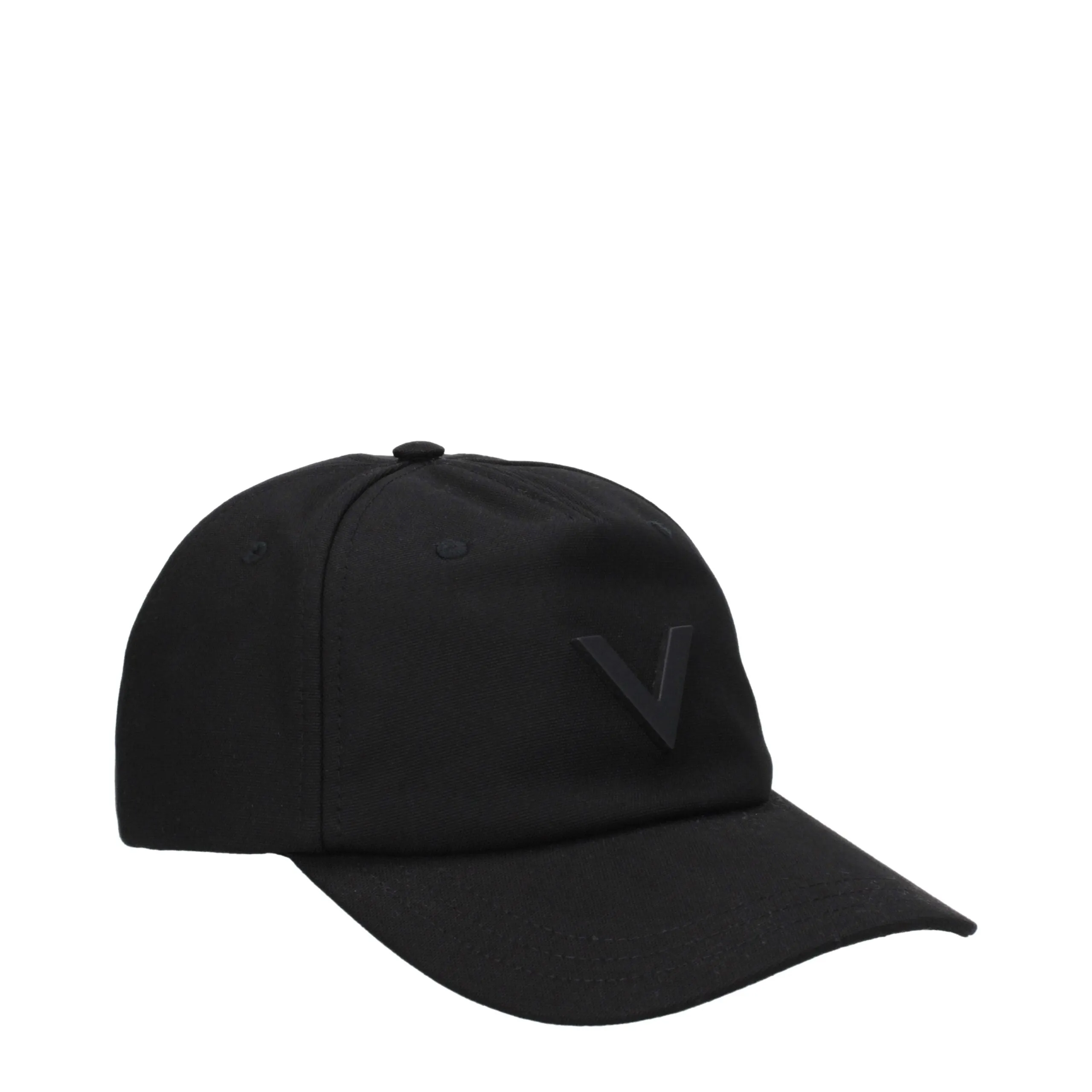 Valentino Garavani Black Cotton Cap (Baseball Hat) sold by Siebentaschen