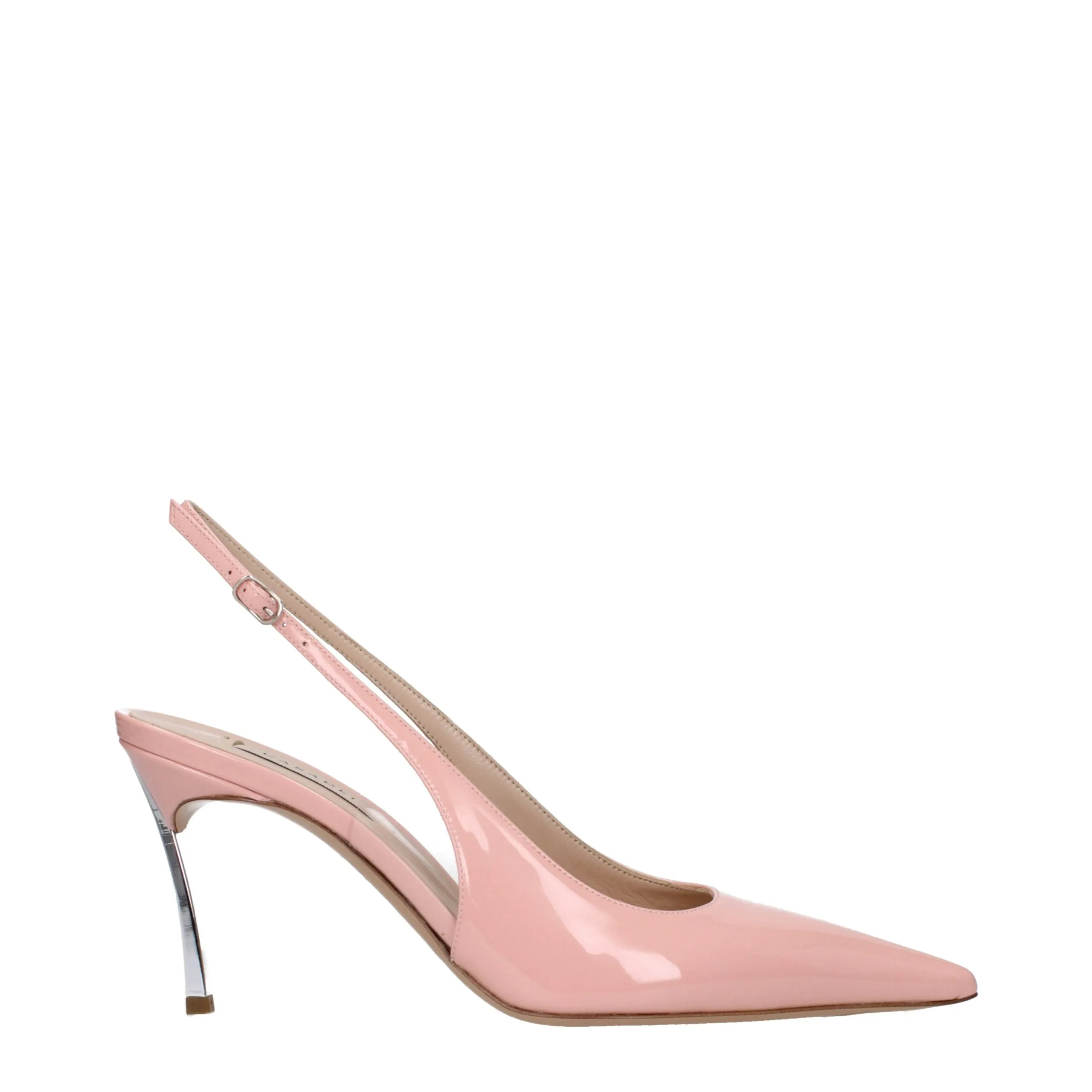 Casadei Pink Leather High Heel Pumps sold by Siebentaschen