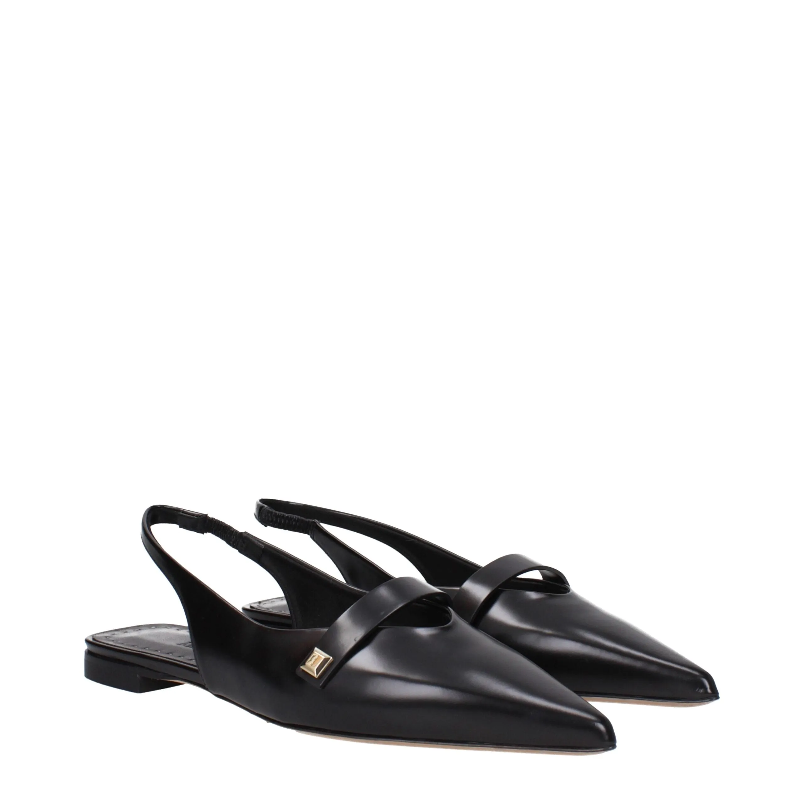 Max Mara Black Leather Ballet Flats sold by Siebentaschen product image thumbnail 2