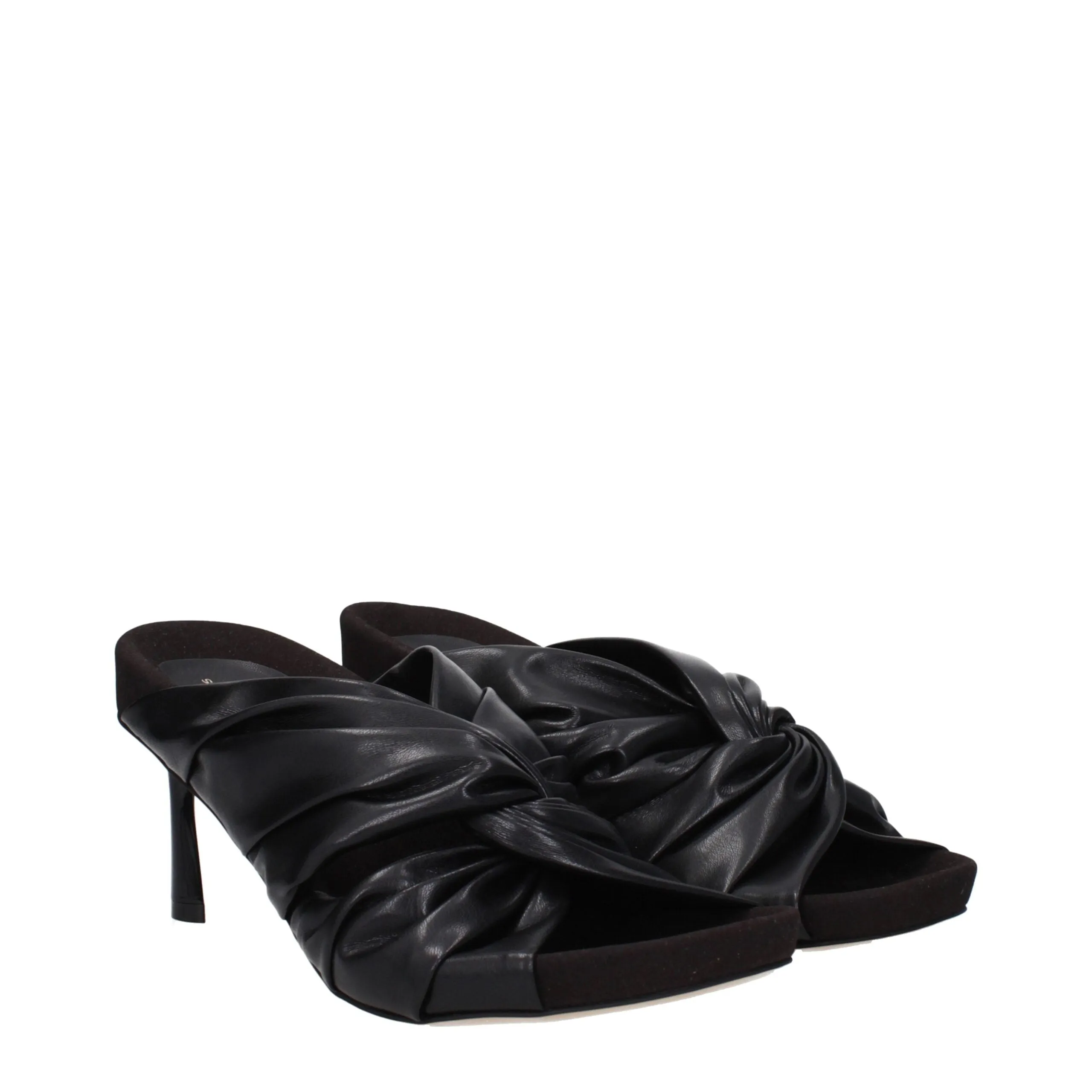 Stella McCartney Black Leather Stiletto Heel Sandals sold by Siebentaschen product image thumbnail 2