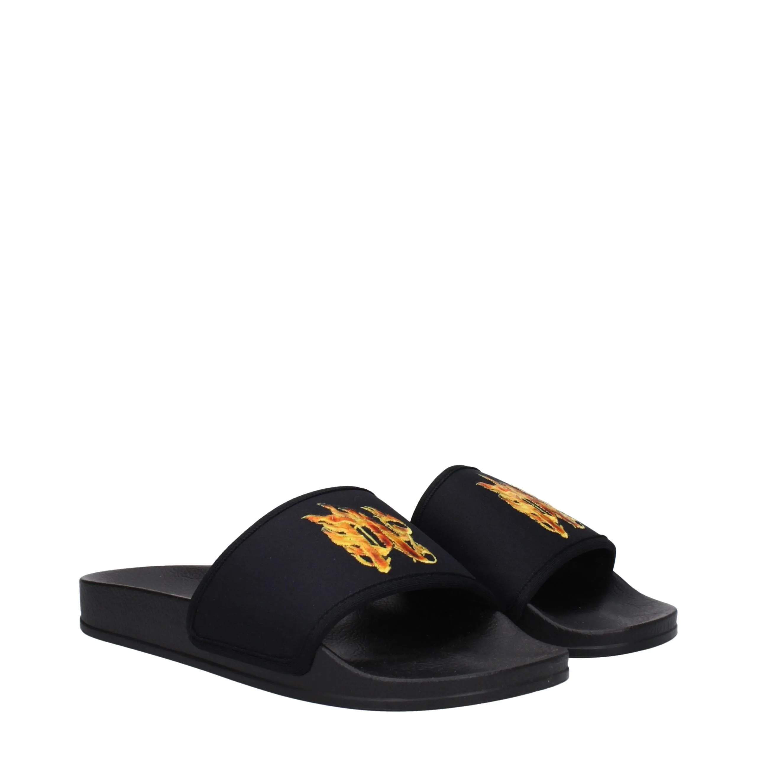 Palm Angels Black Fabric Slippers sold by Siebentaschen product image thumbnail 2