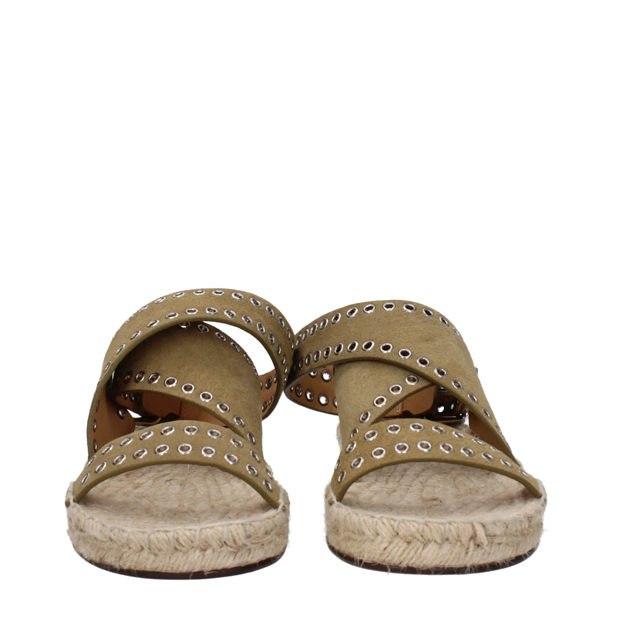 Isabel Marant Green Leather Flat Sandals sold by Siebentaschen product image thumbnail 3