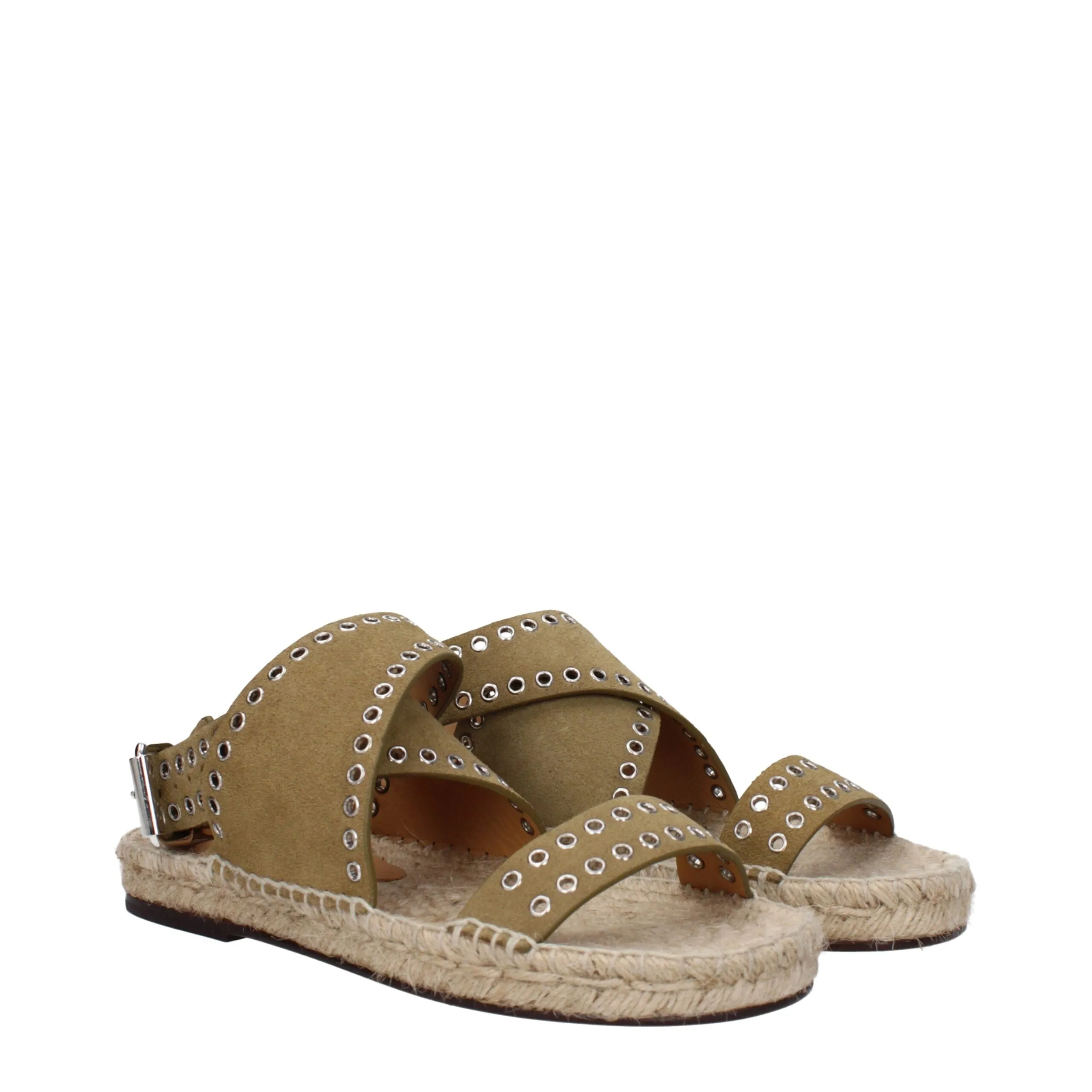 Isabel Marant Green Leather Flat Sandals sold by Siebentaschen product image thumbnail 2