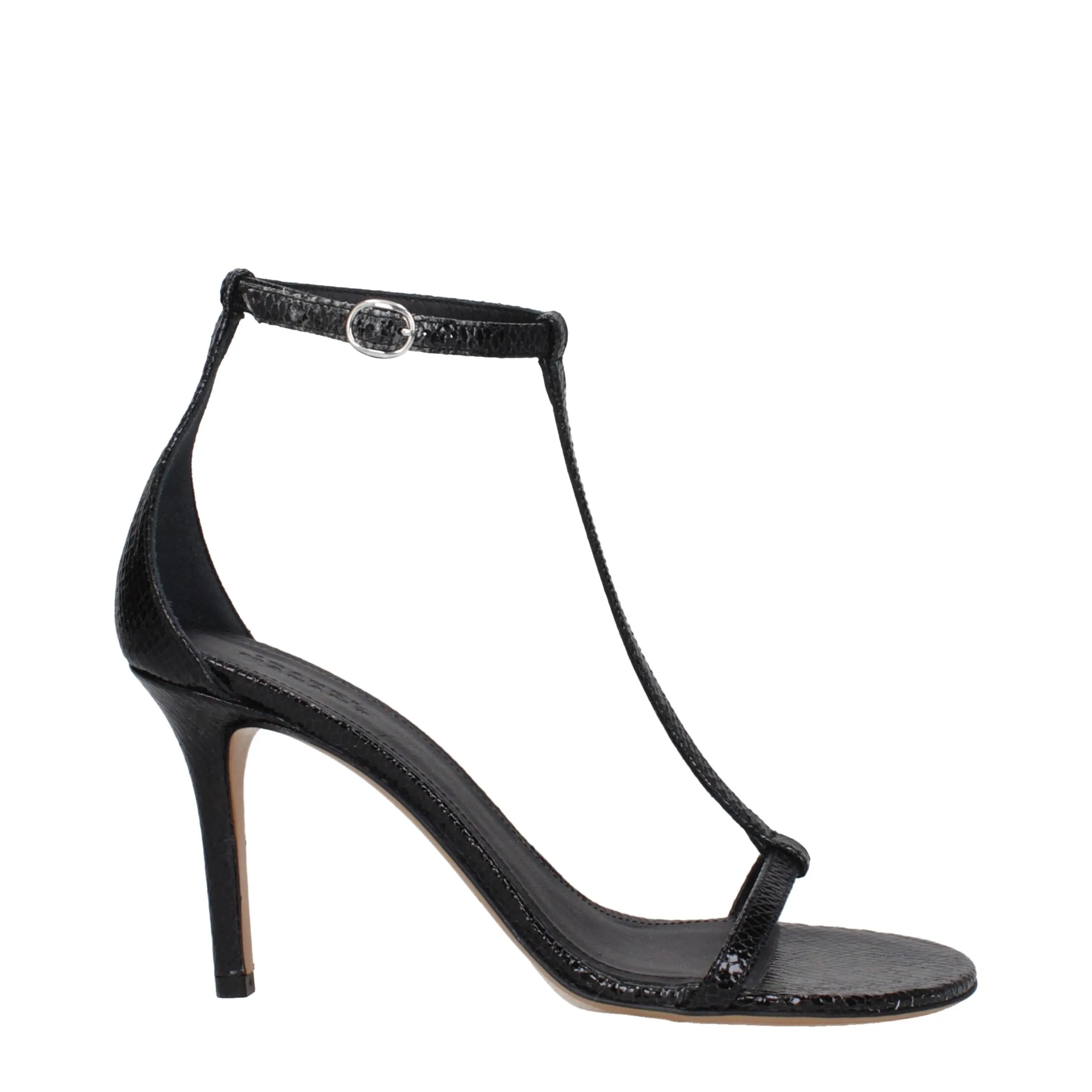 Isabel Marant Black Leather Stiletto Heel Sandals sold by Siebentaschen