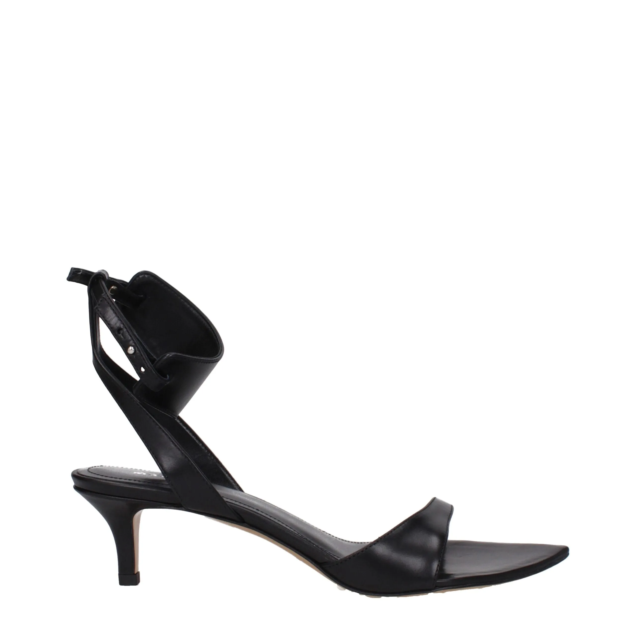 Isabel Marant Black Leather Flat Sandals sold by Siebentaschen