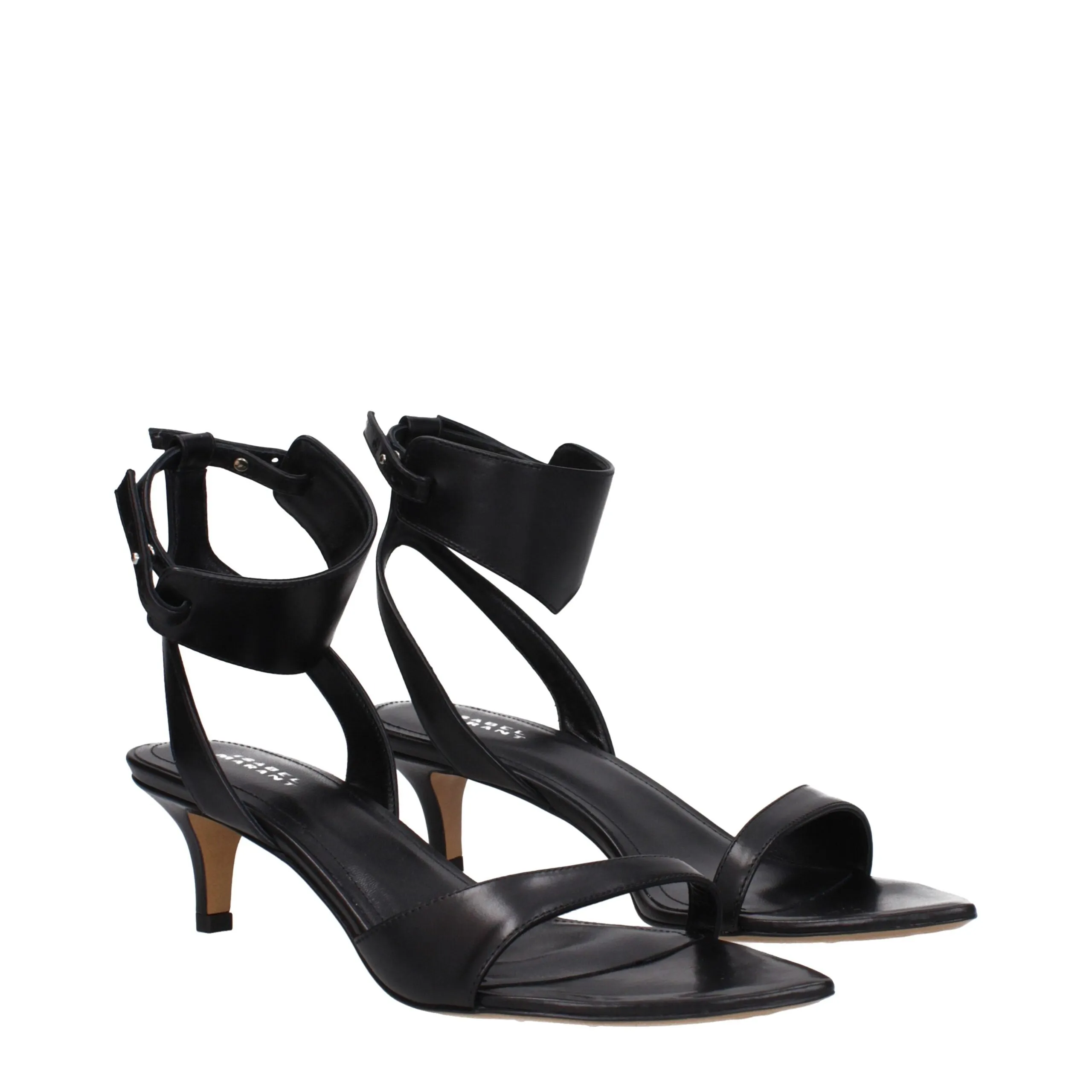 Isabel Marant Black Leather Flat Sandals sold by Siebentaschen product image thumbnail 2