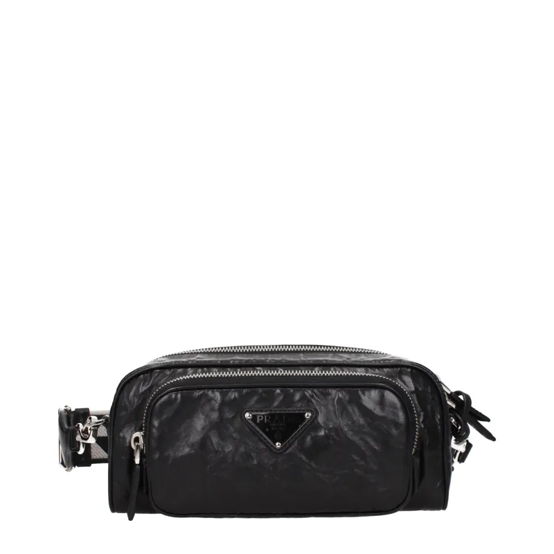 Prada Black Leather Crossbody Bag sold by Siebentaschen