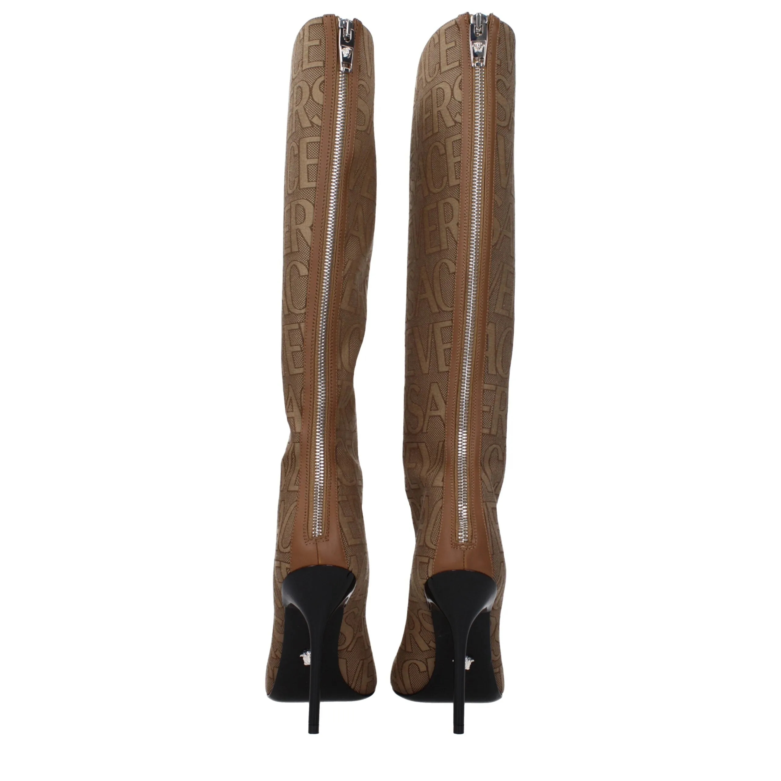 Versace Beige Fabric High Heel Boots sold by Siebentaschen product image thumbnail 5