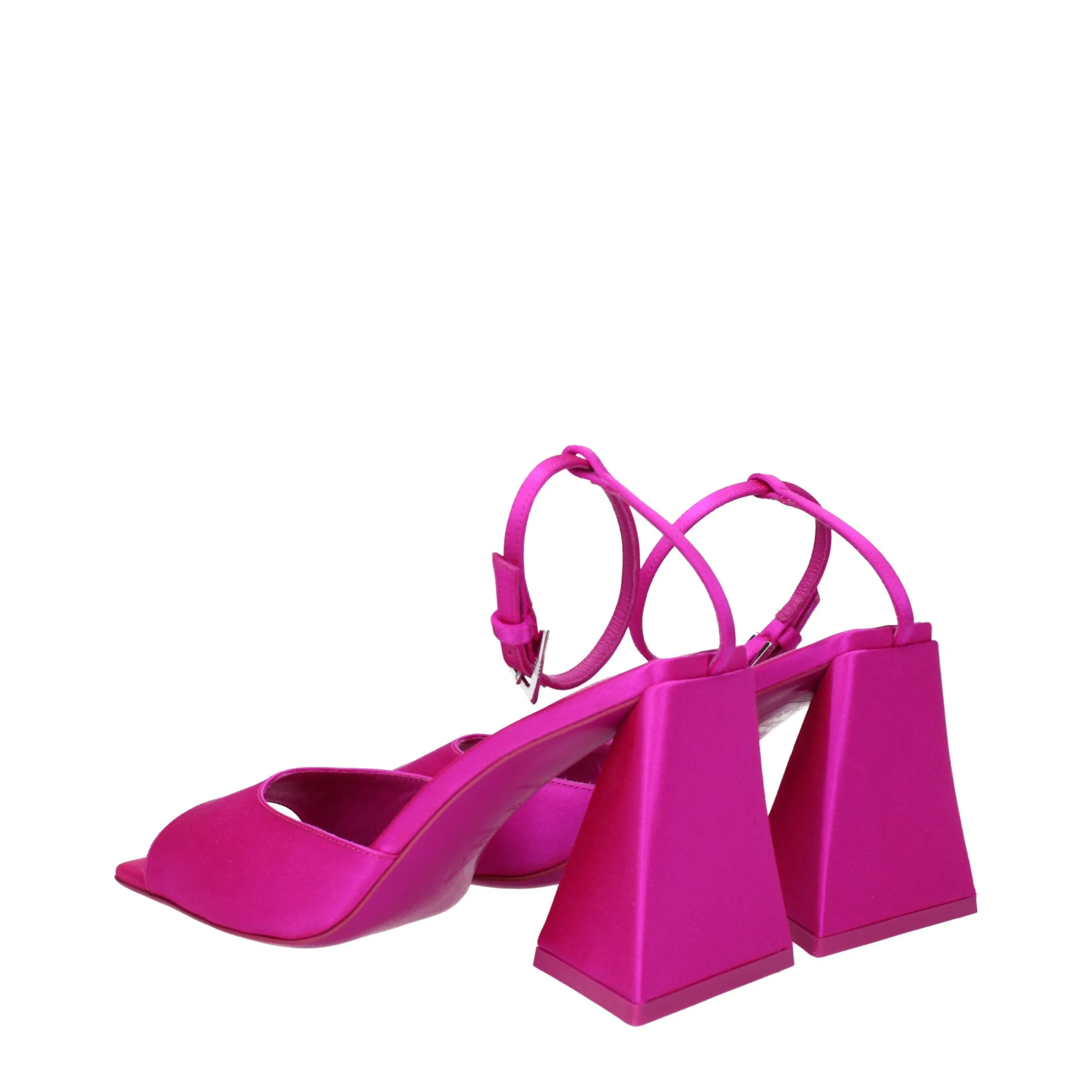 The Attico Pink Satin Stiletto Heel Sandals sold by Siebentaschen product image thumbnail 4