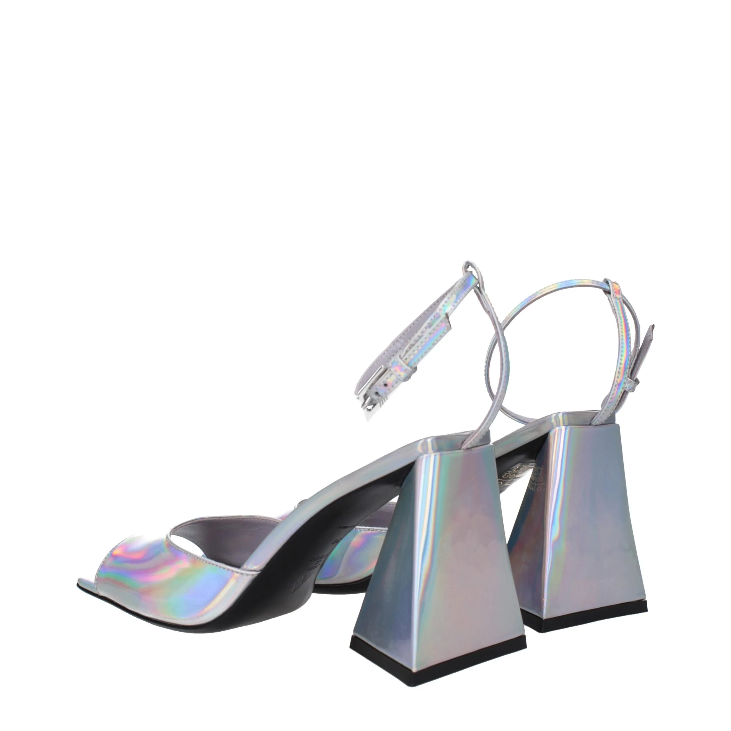 The Attico Gray Leather Platform Sandals sold by Siebentaschen product image thumbnail 4