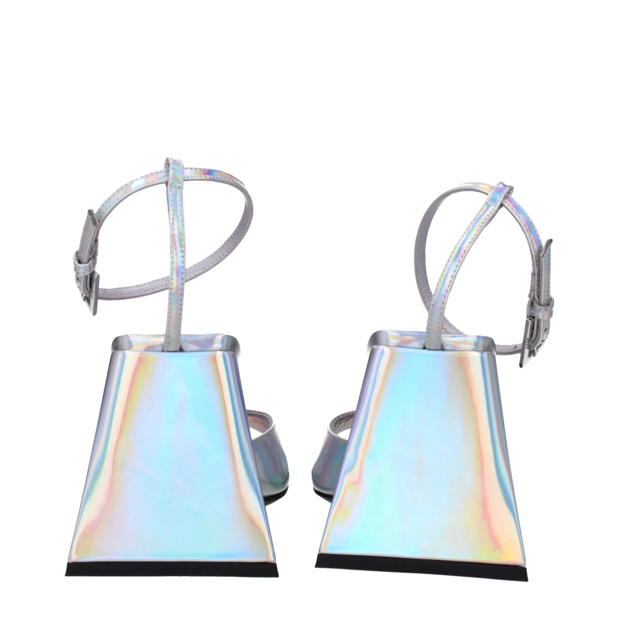 The Attico Gray Leather Platform Sandals sold by Siebentaschen product image thumbnail 5