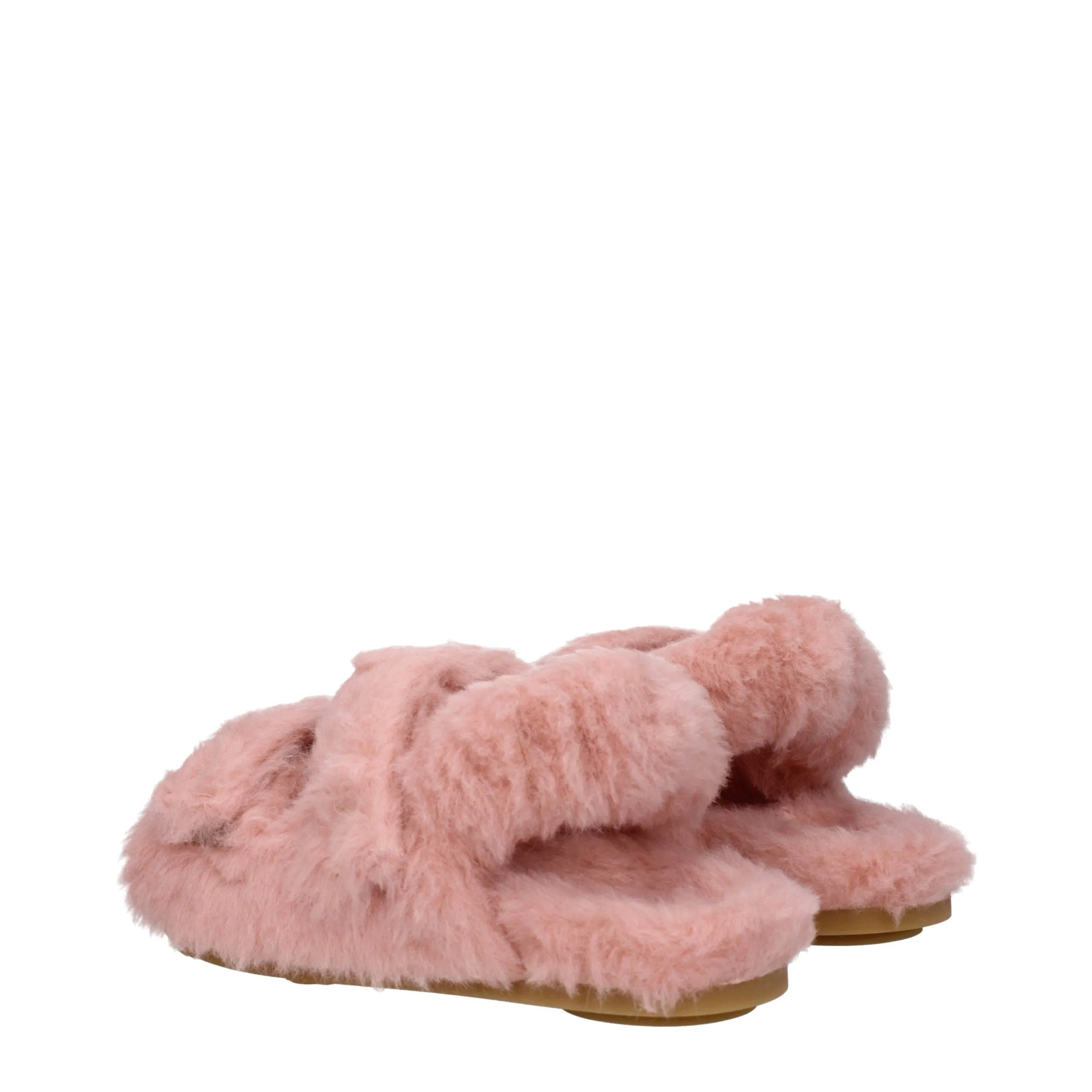 Max Mara Pink Fur Flat Sandals sold by Siebentaschen product image thumbnail 4