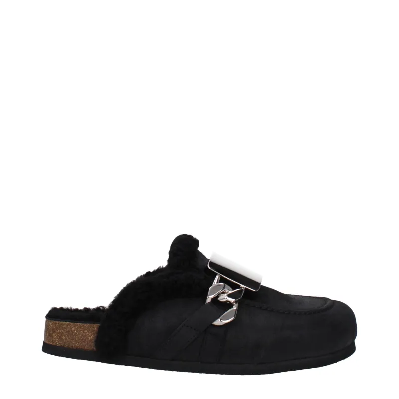 Jw Anderson Black Leather Slippers sold by Siebentaschen
