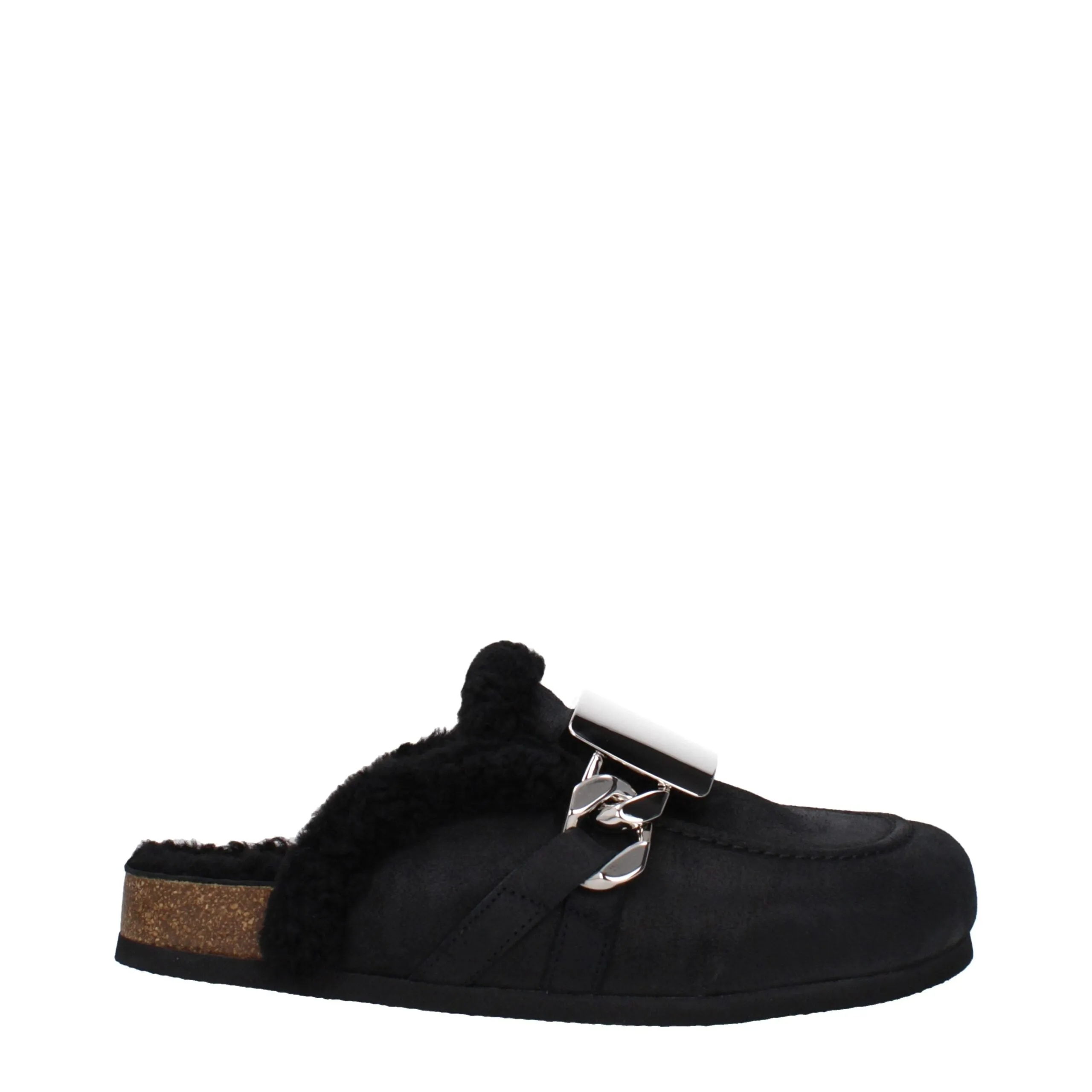 Jw Anderson Black Leather Slippers sold by Siebentaschen