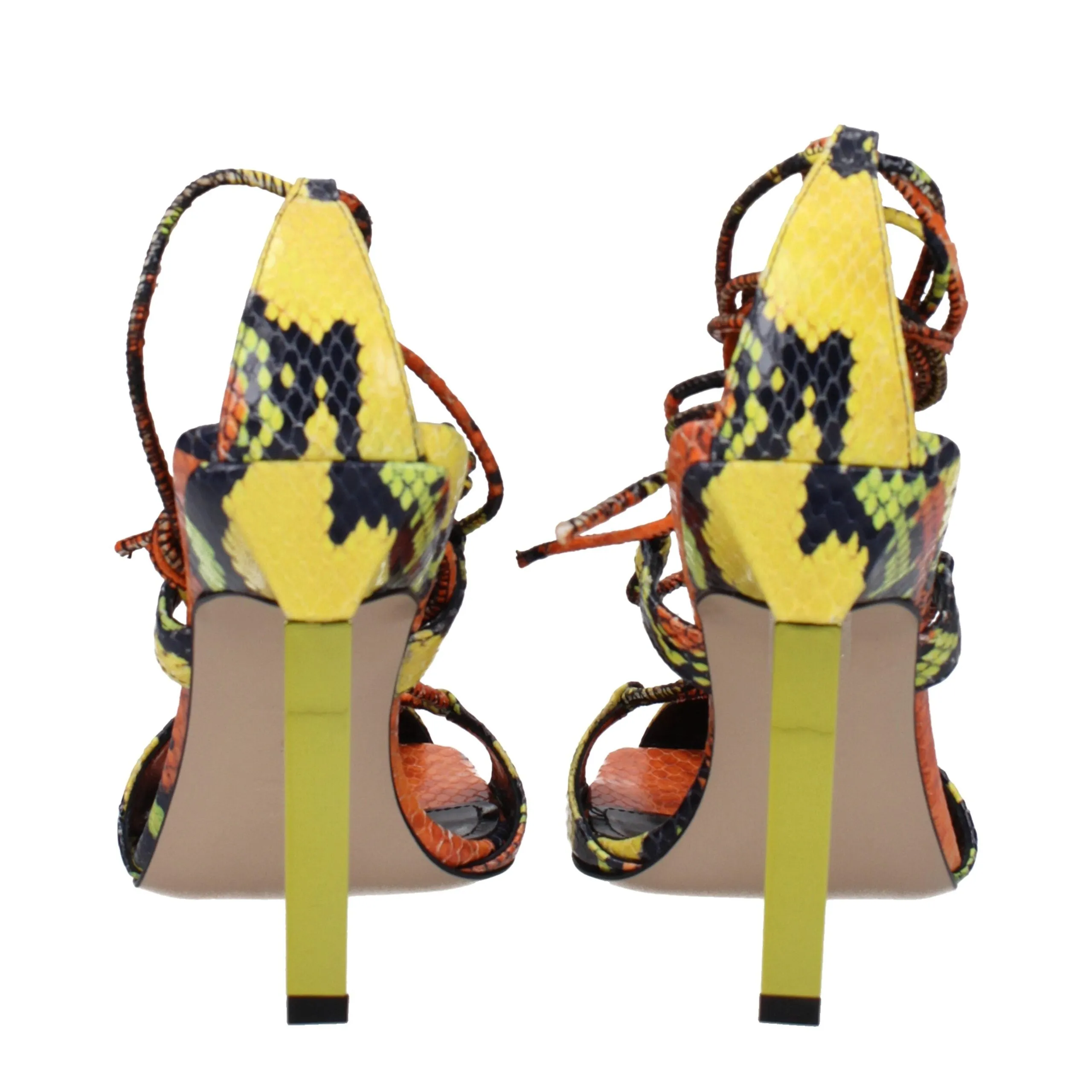 The Attico Orange Leather Stiletto Heel Sandals sold by Siebentaschen product image thumbnail 5