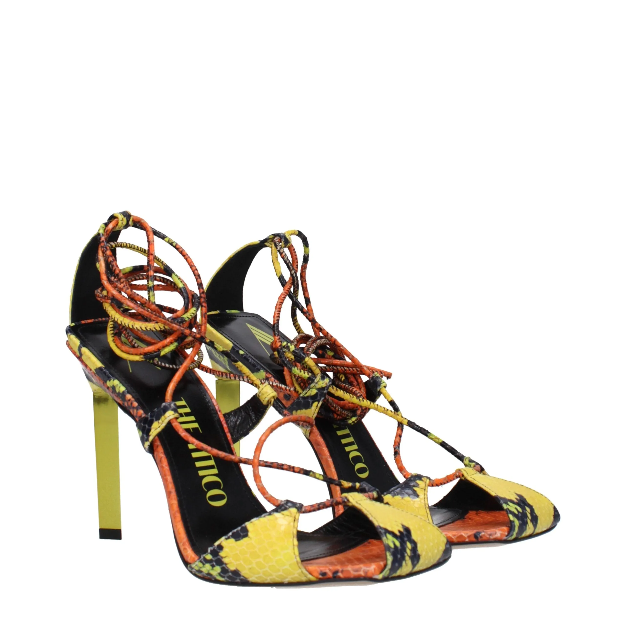 The Attico Orange Leather Stiletto Heel Sandals sold by Siebentaschen product image thumbnail 2