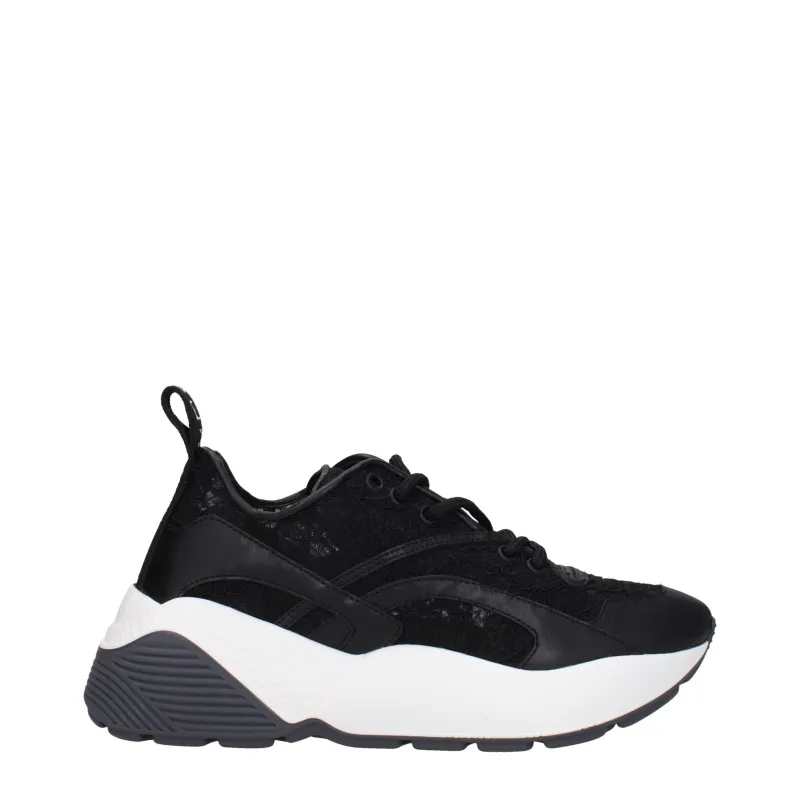 Stella McCartney Black Fabric Chunky Sneakers sold by Siebentaschen