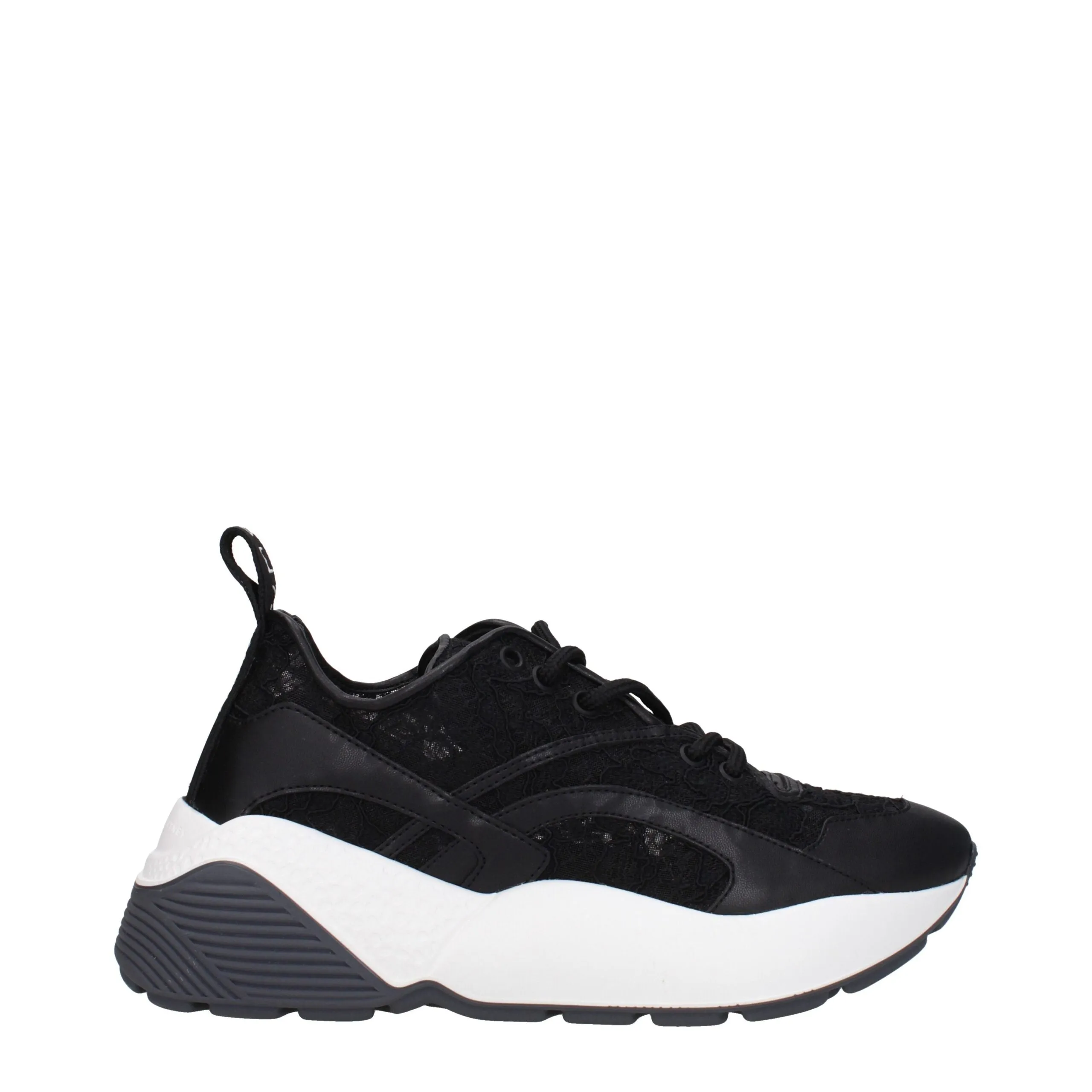 Stella McCartney Black Fabric Chunky Sneakers sold by Siebentaschen