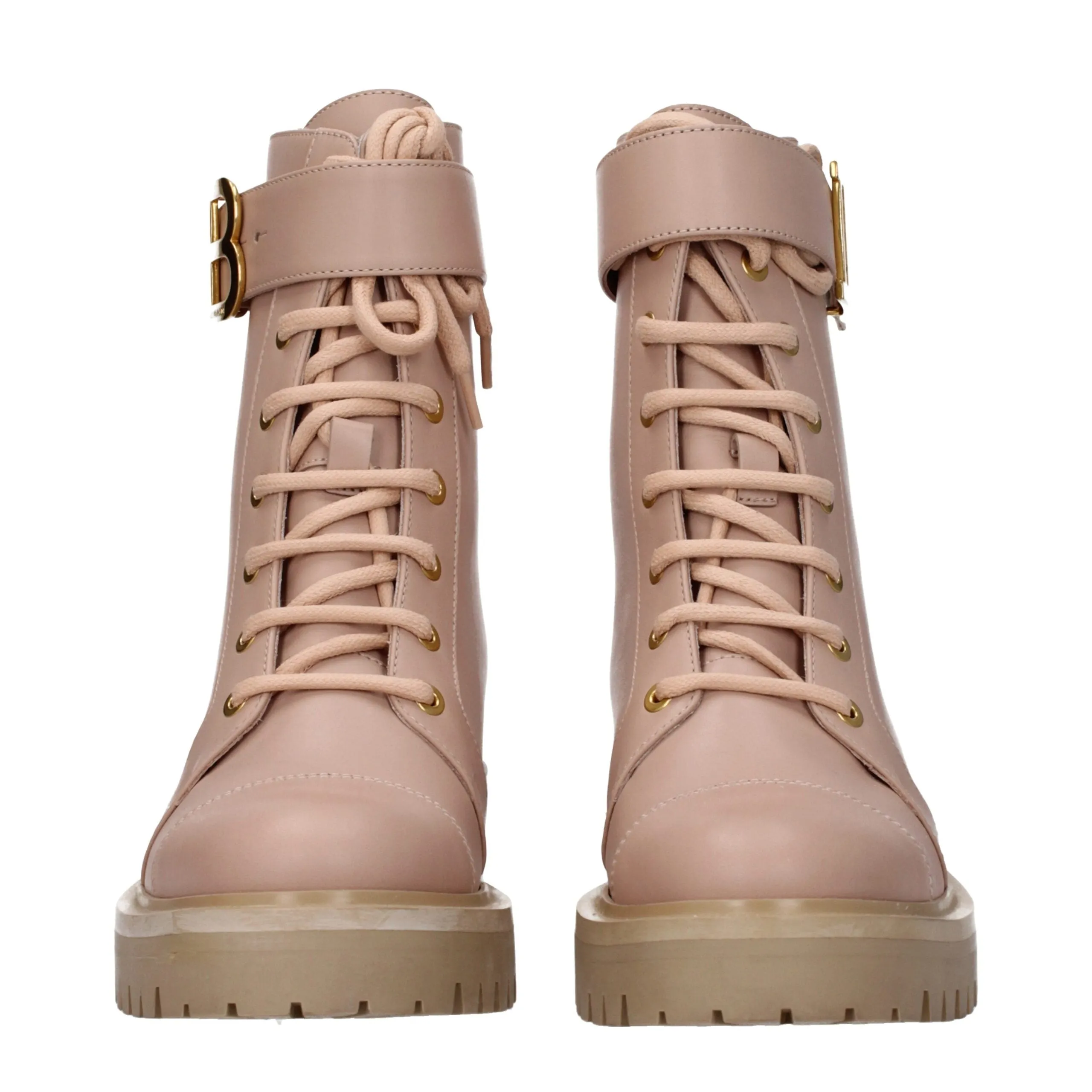 Balmain Beige Leather Ankle Boots sold by Siebentaschen product image thumbnail 3