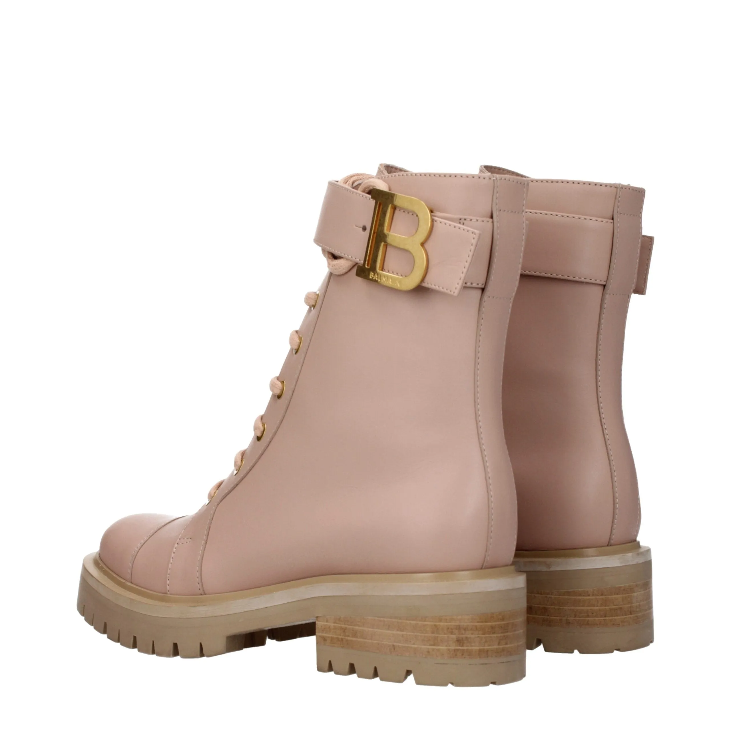 Balmain Beige Leather Ankle Boots sold by Siebentaschen product image thumbnail 4