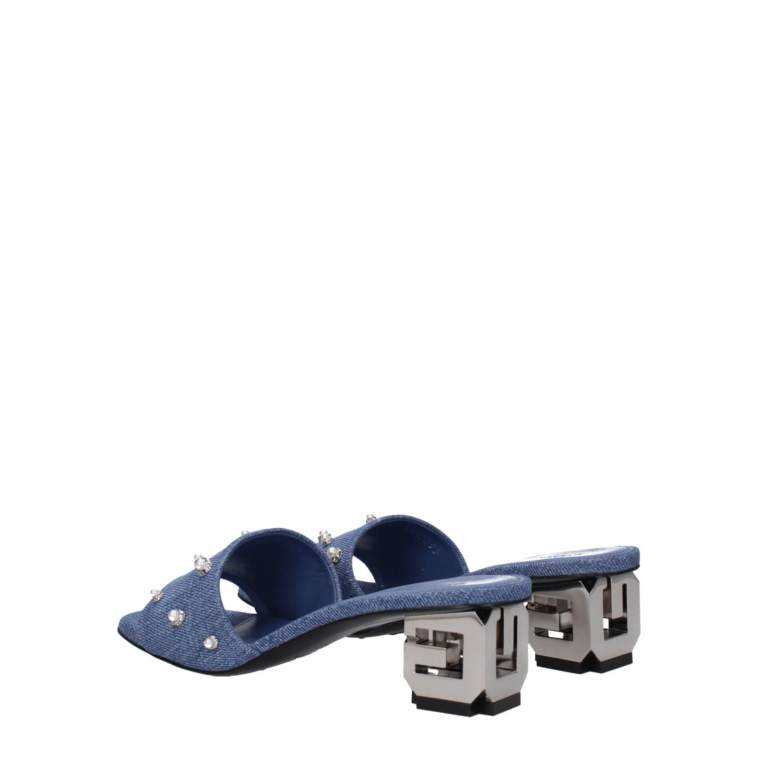 Givenchy Blue Fabric Flat Sandals sold by Siebentaschen product image thumbnail 4