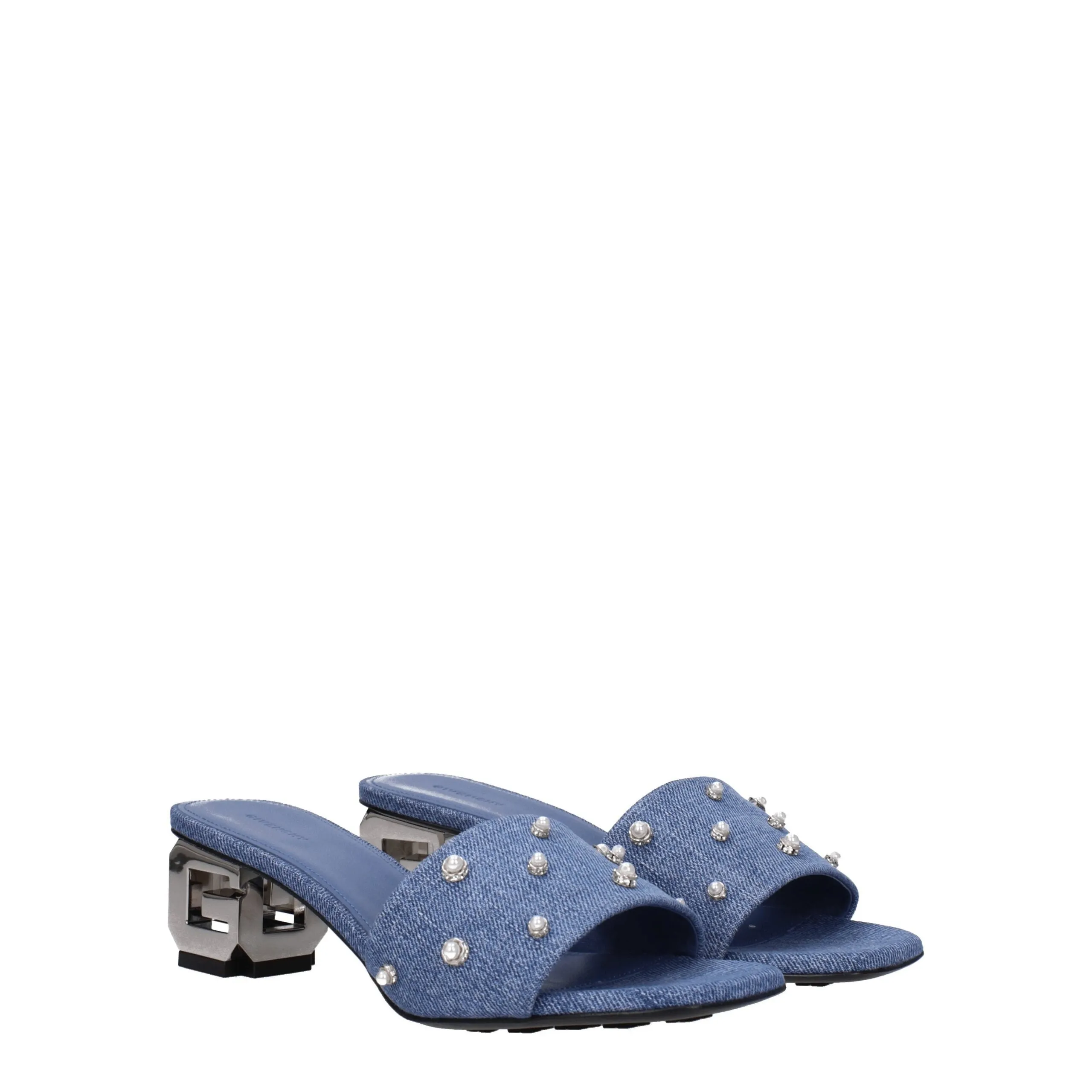 Givenchy Blue Fabric Flat Sandals sold by Siebentaschen product image thumbnail 2
