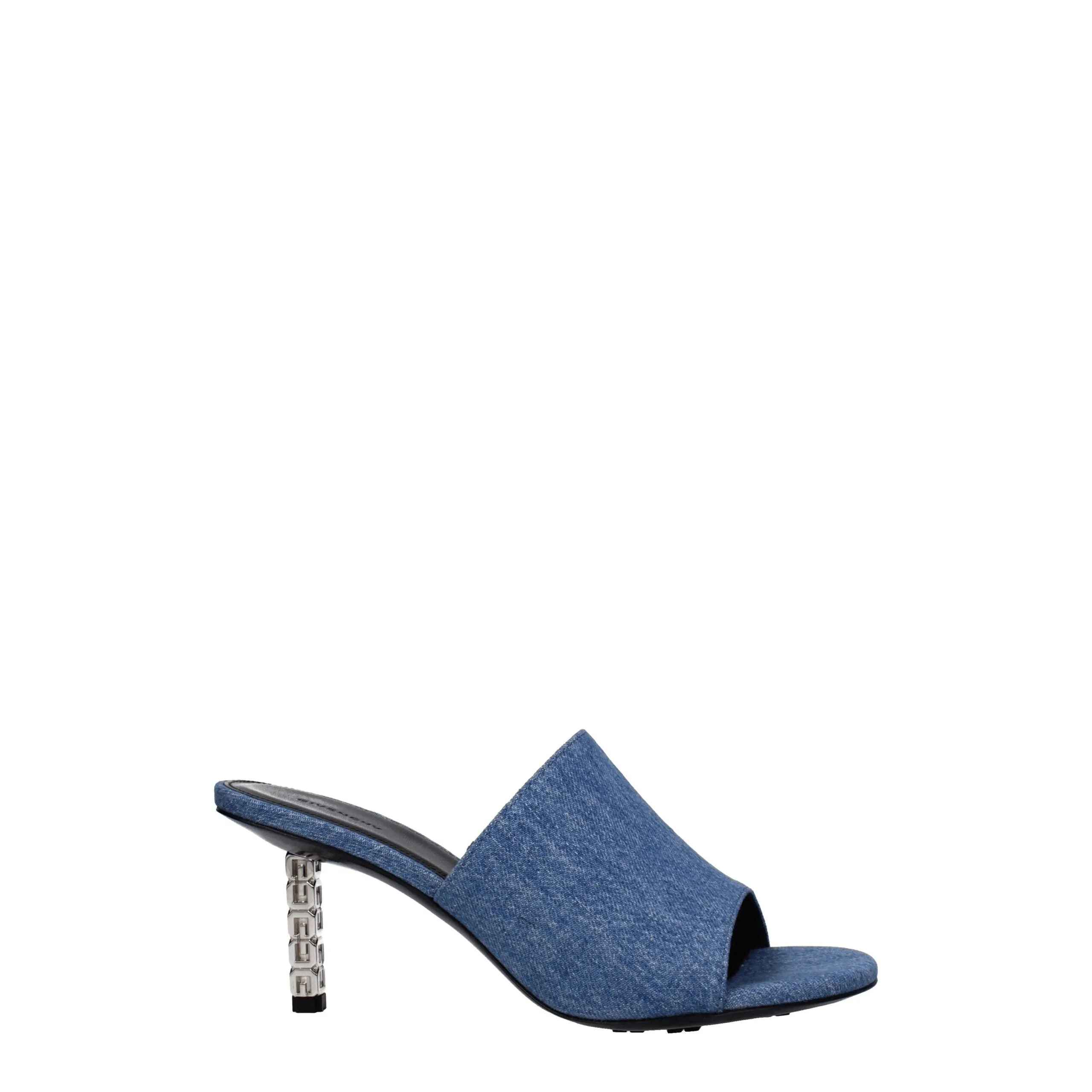 Givenchy Blue Fabric Platform Sandals sold by Siebentaschen