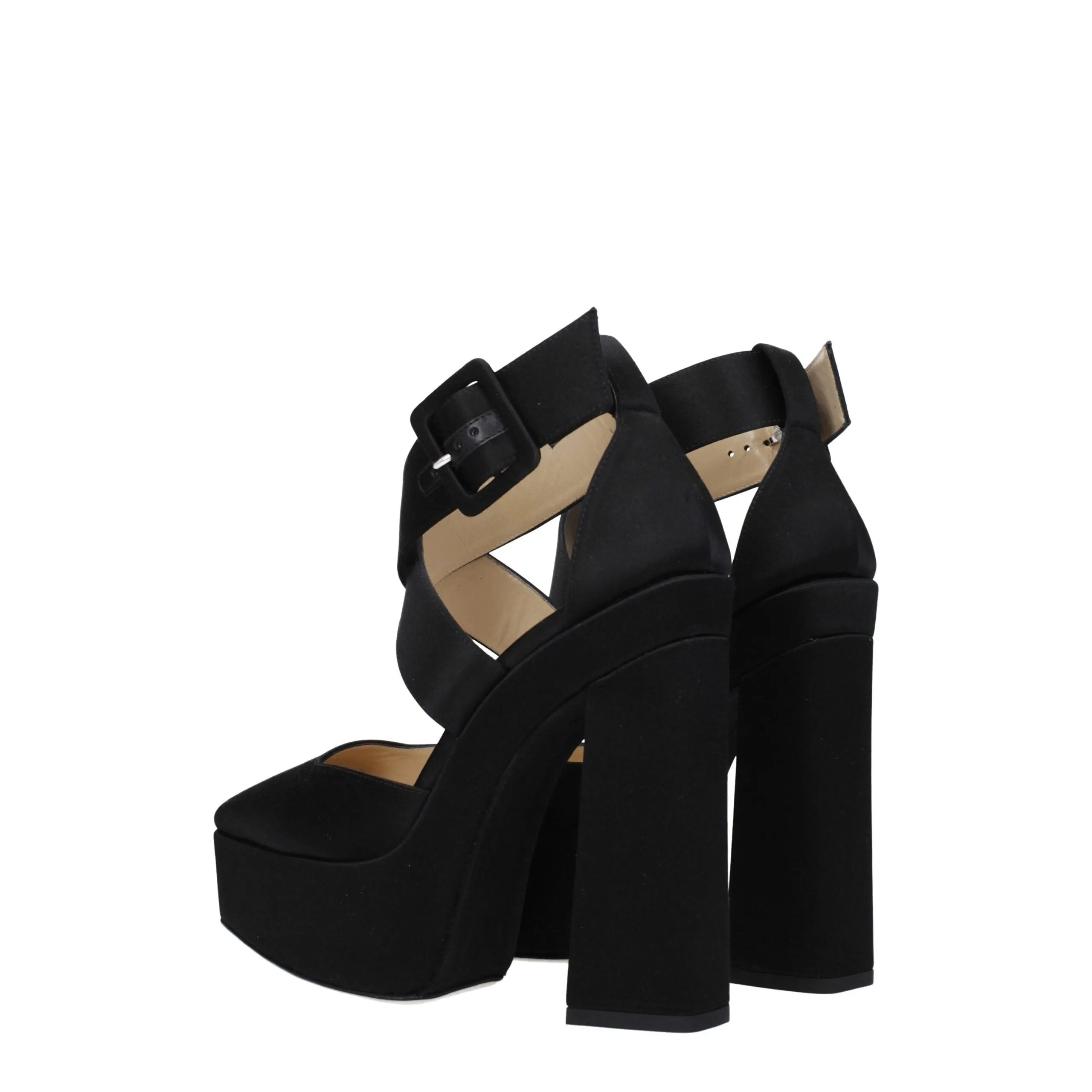 Jimmy Choo Black Satin Platform Sandals sold by Siebentaschen product image thumbnail 4