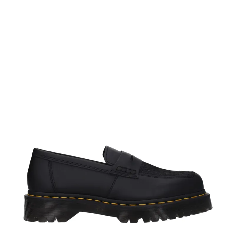 Dr. Martens Black Leather Slip-On Loafers made by Dr. Martens