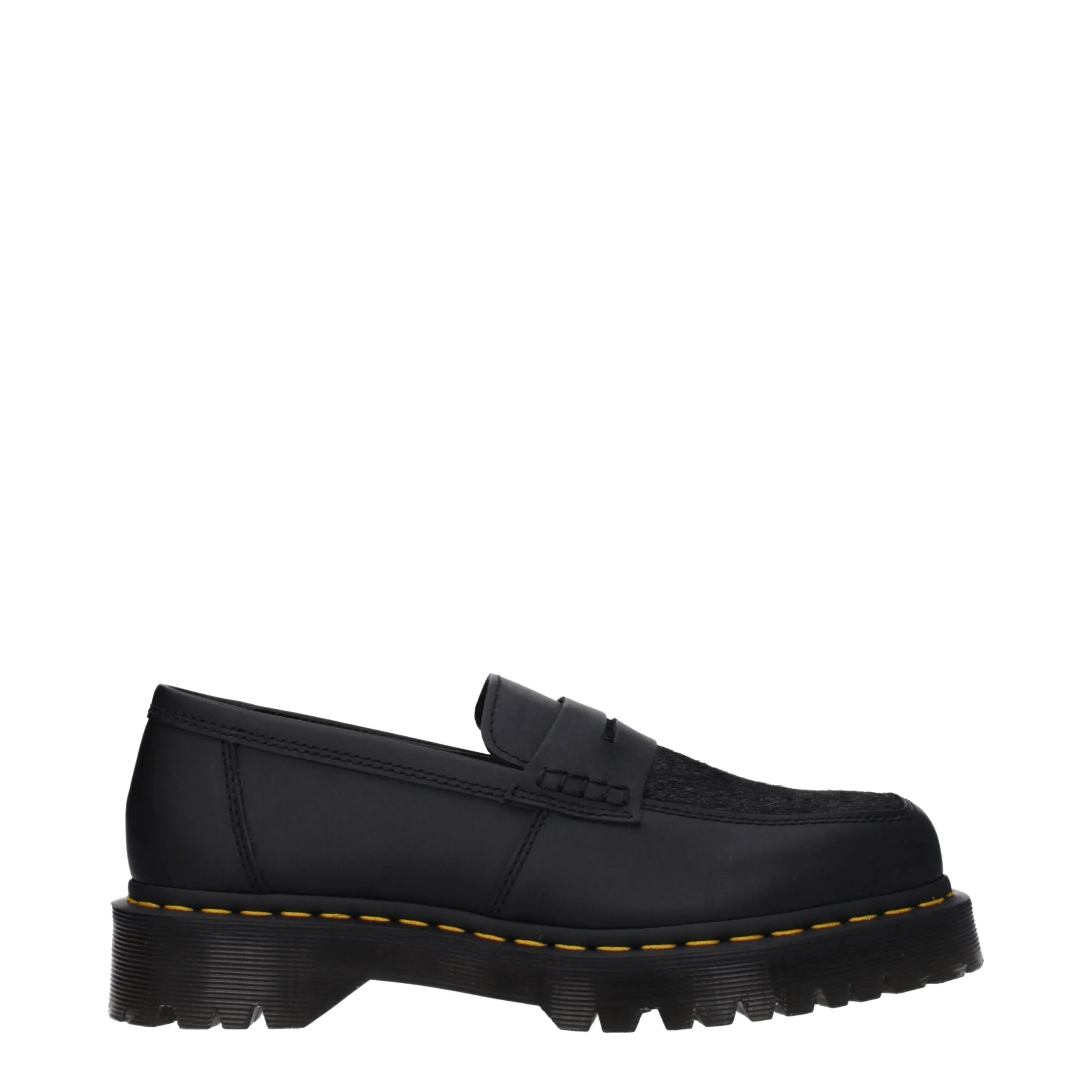 Dr. Martens Black Leather Slip-On Loafers sold by Siebentaschen