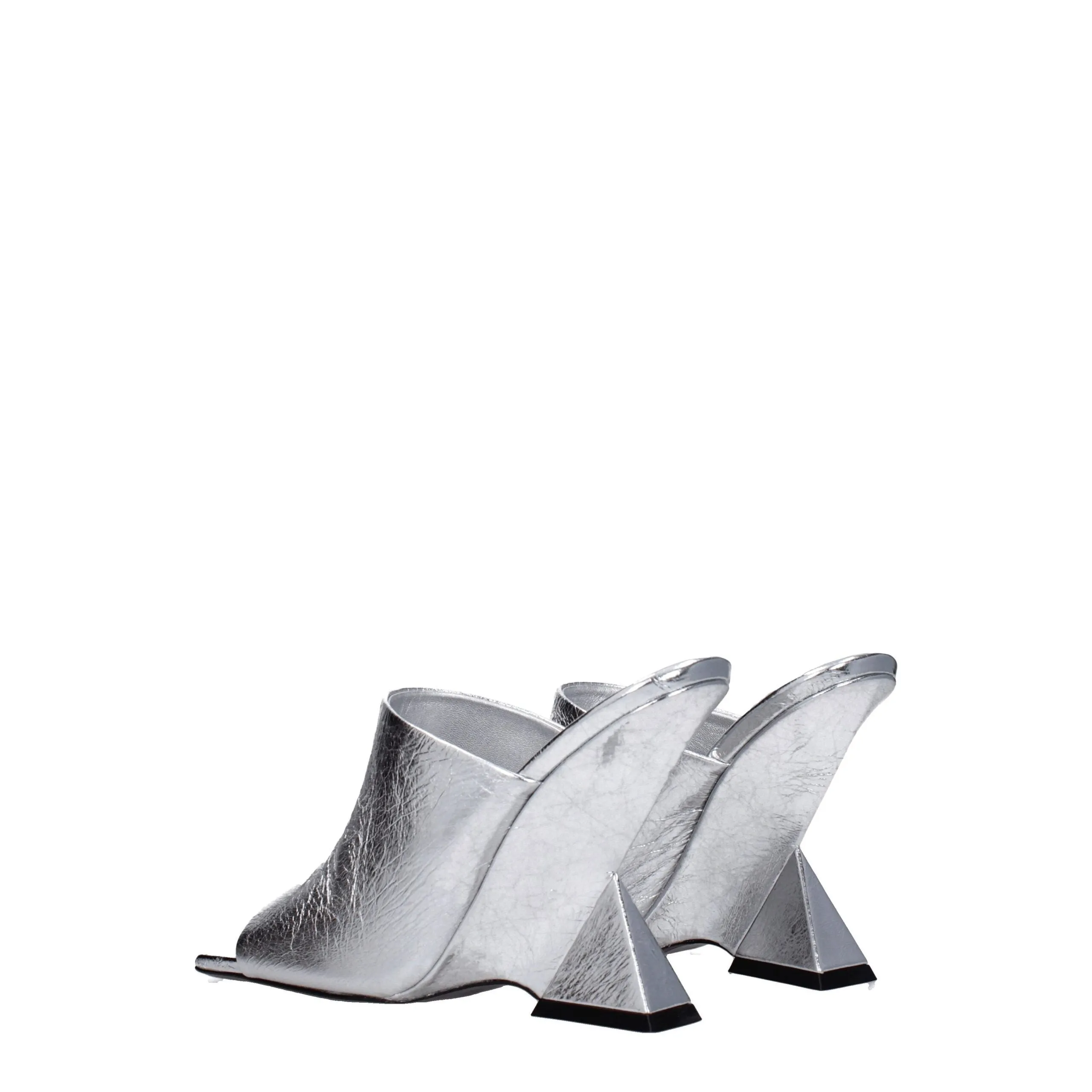 The Attico Gray Leather Platform Sandals sold by Siebentaschen product image thumbnail 4