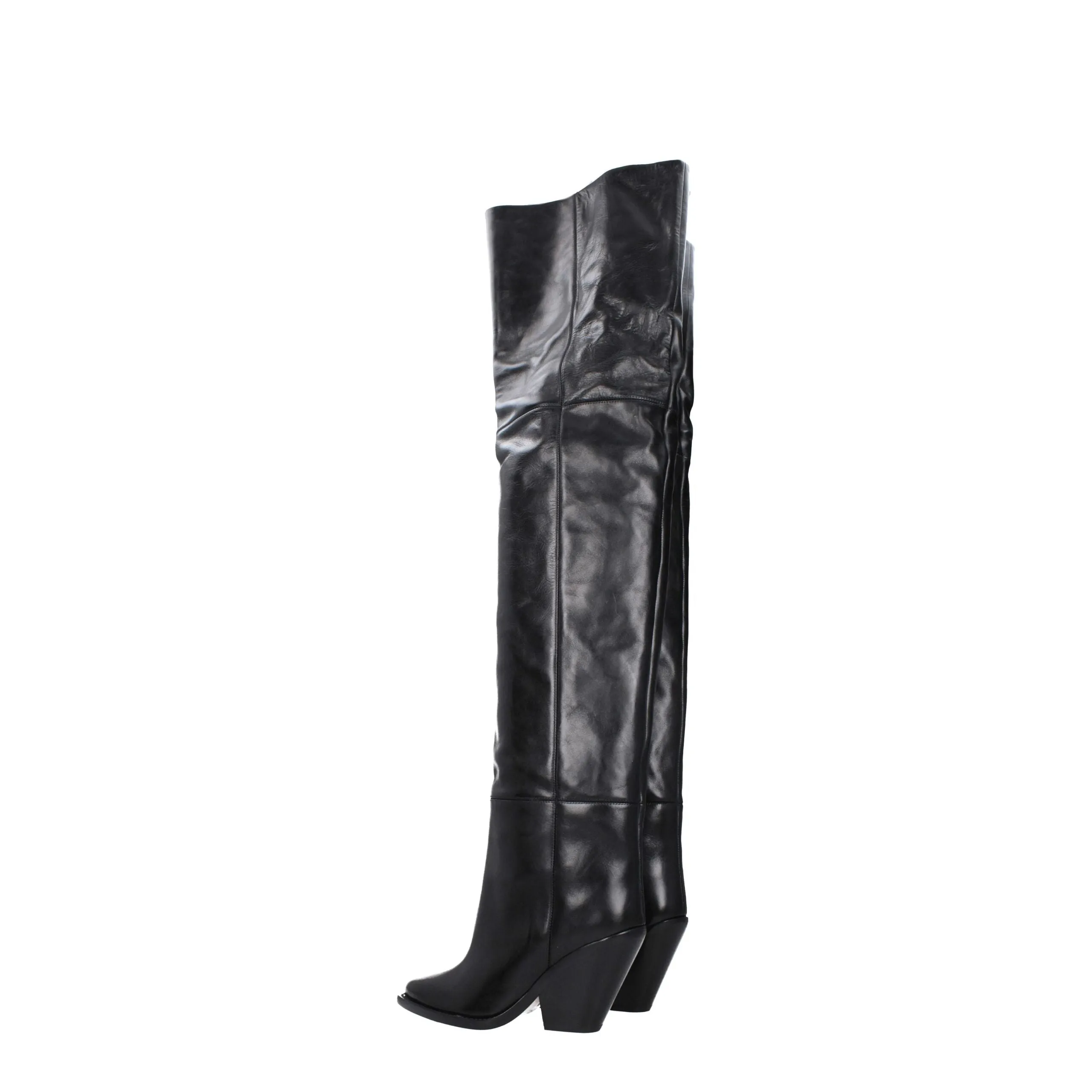 Isabel Marant Black Leather Over The Knee sold by Siebentaschen product image thumbnail 4