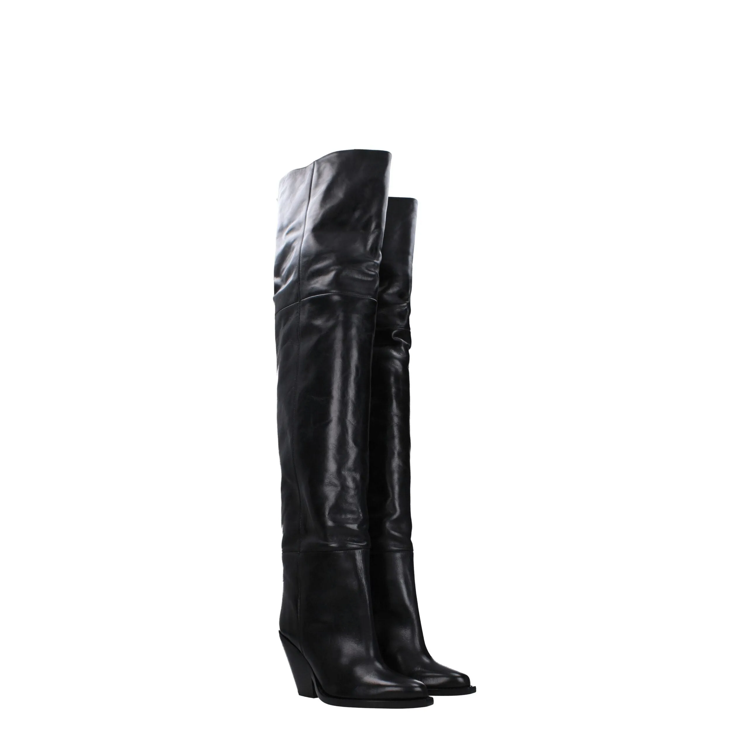 Isabel Marant Black Leather Over The Knee sold by Siebentaschen product image thumbnail 2