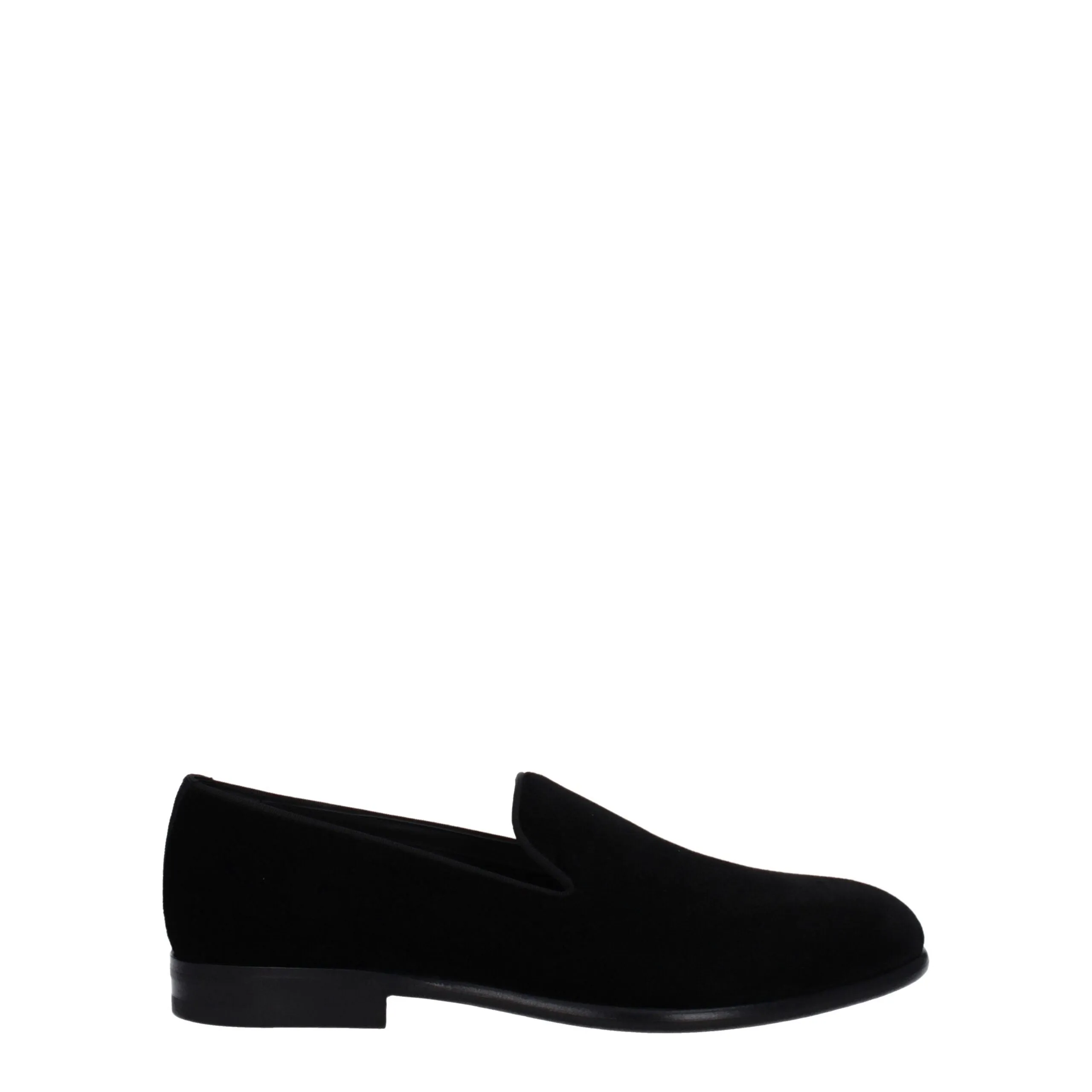 Dolce & Gabbana Black Velvet Slip-On Loafers sold by Siebentaschen