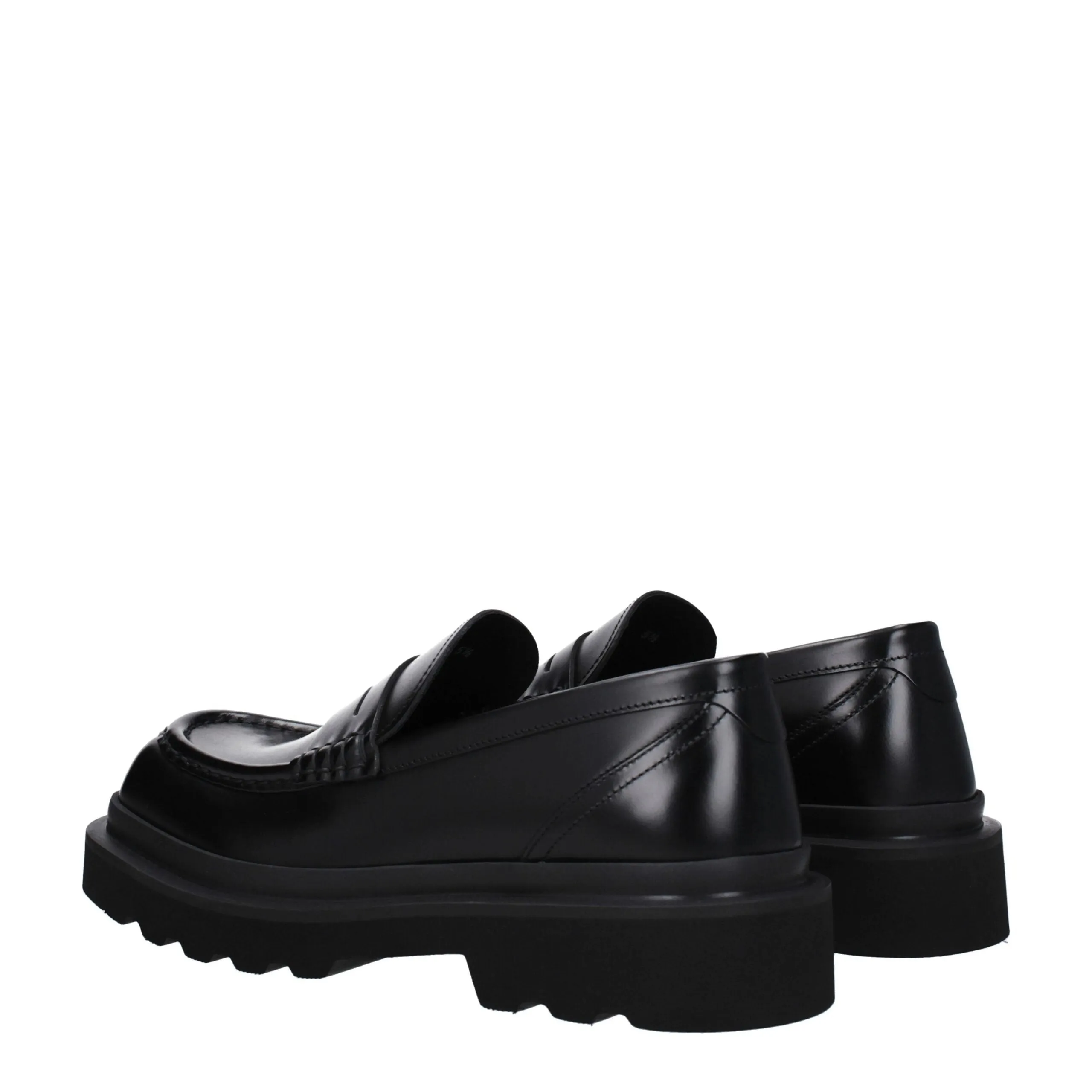 Dolce & Gabbana Black Leather Slip-On Loafers sold by Siebentaschen product image thumbnail 4