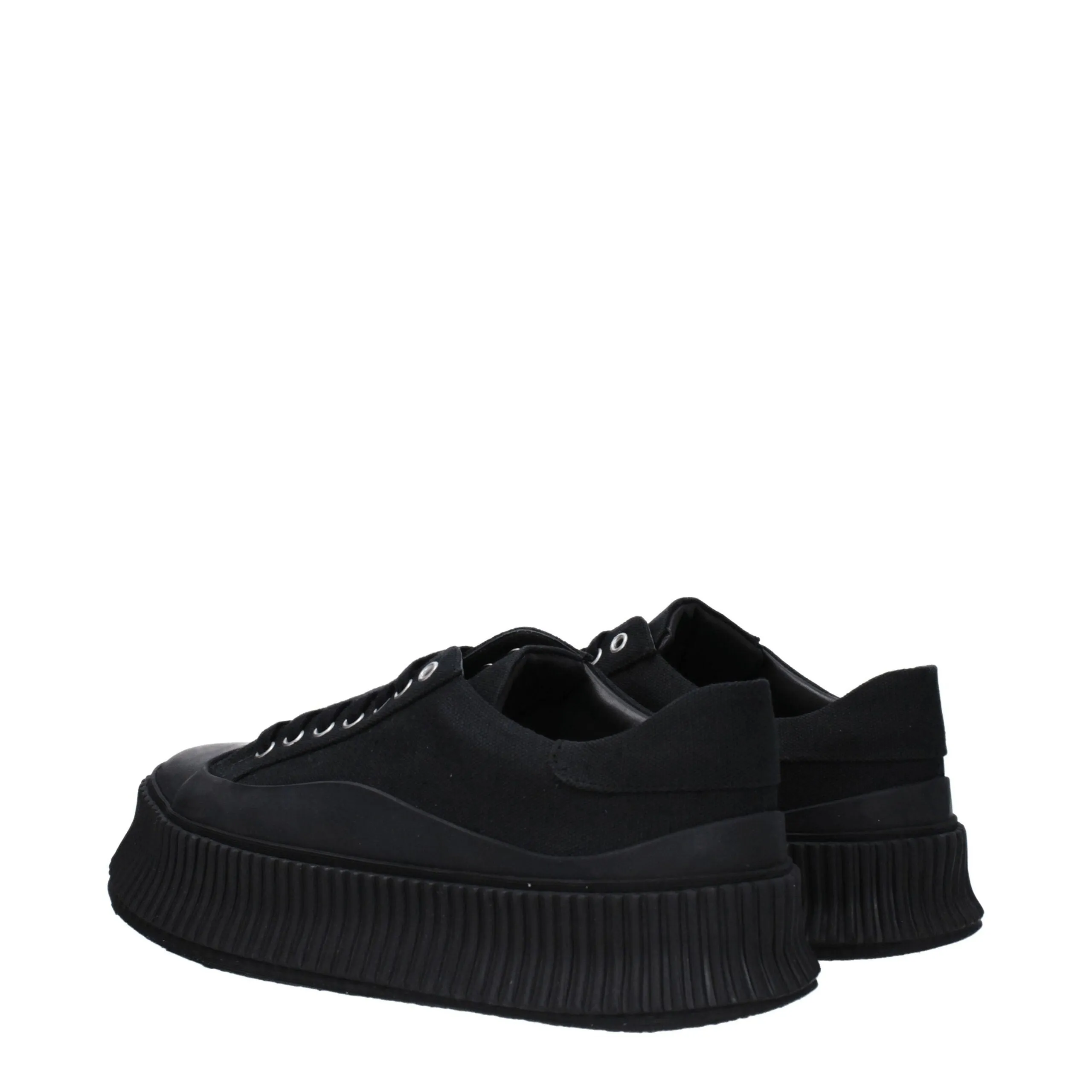 Jil Sander Black Fabric Platform Sneakers sold by Siebentaschen product image thumbnail 4