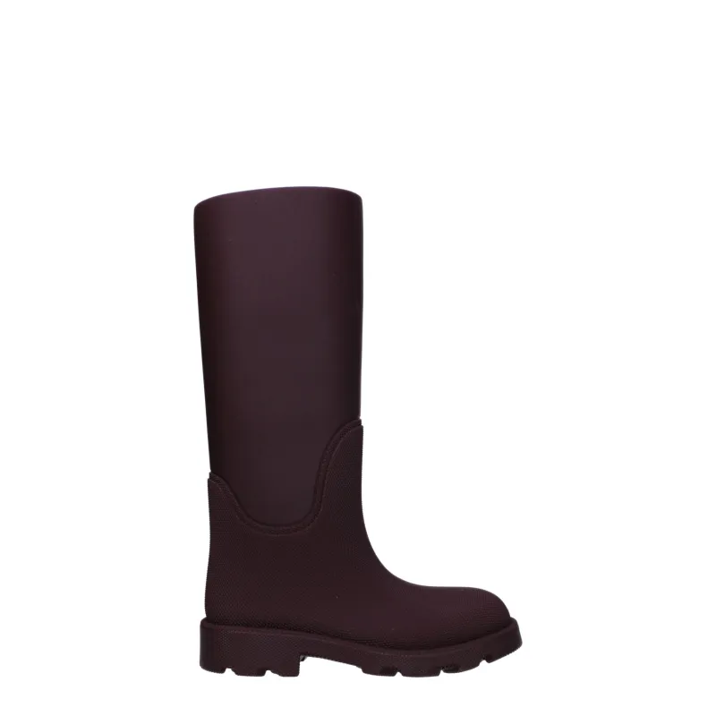 Burberry Red Cotton Rain Boots sold by Siebentaschen