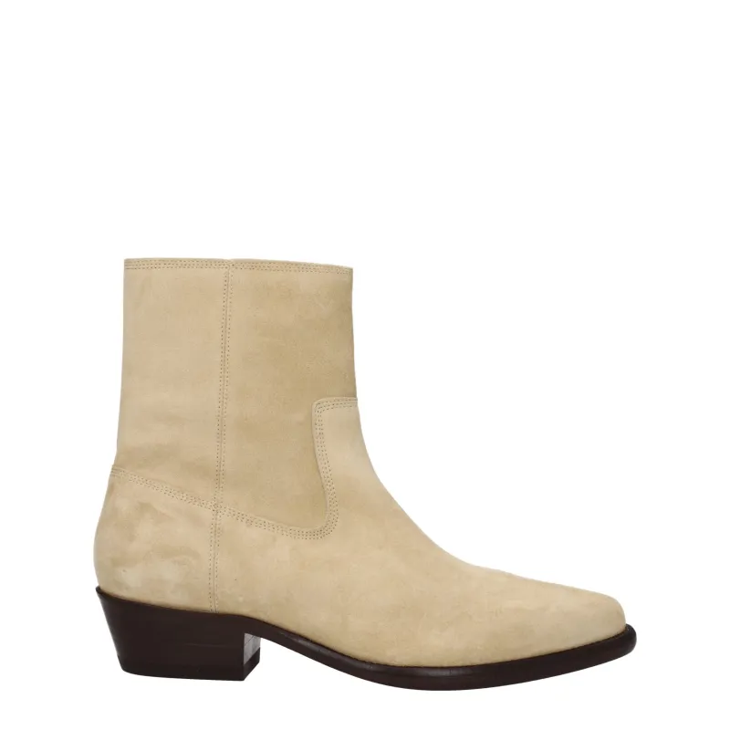 Isabel Marant Beige Leather Ankle Boots sold by Siebentaschen